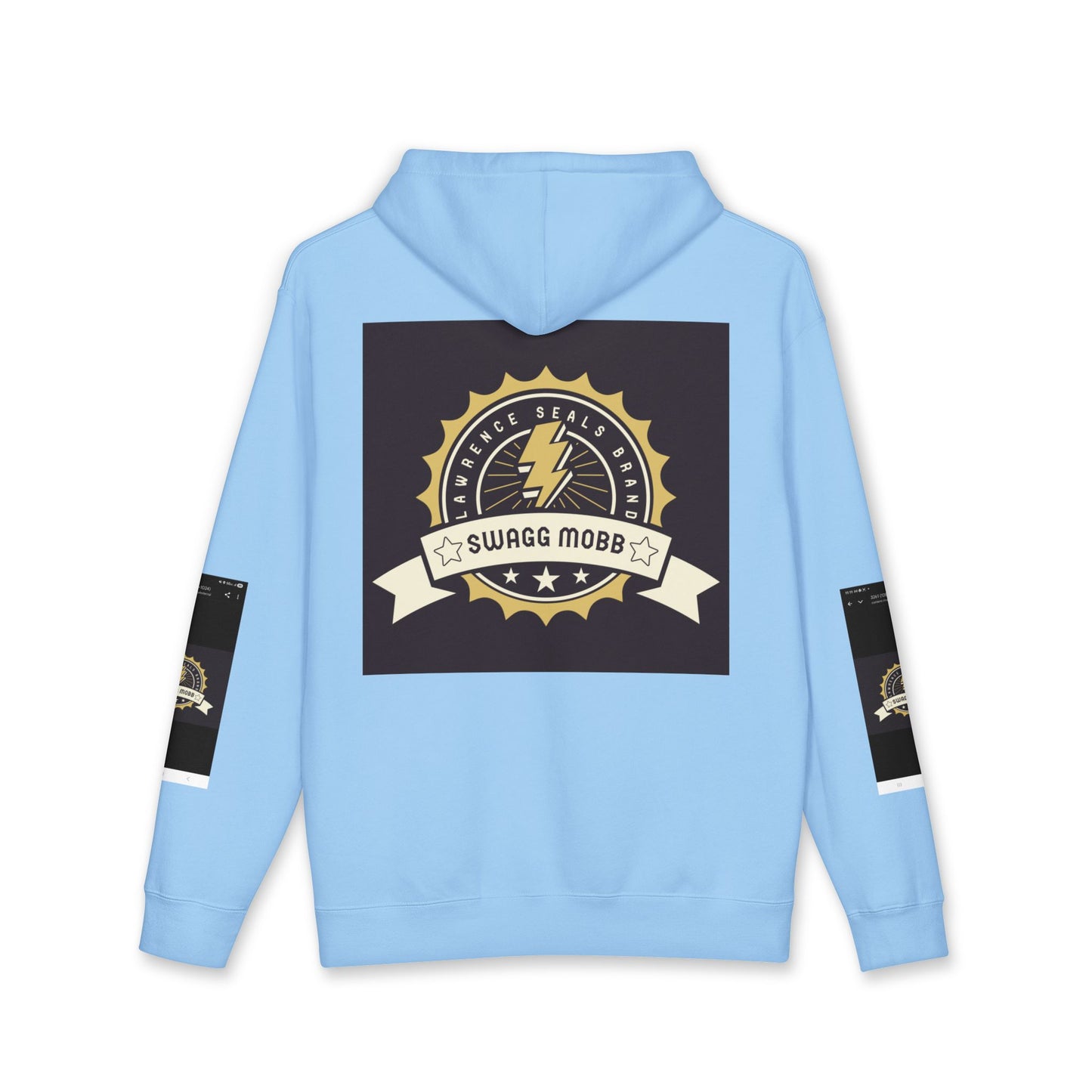 Swagg Mobz Lightning Logo Hoodie — Vintage Badge Graphic Hoodie