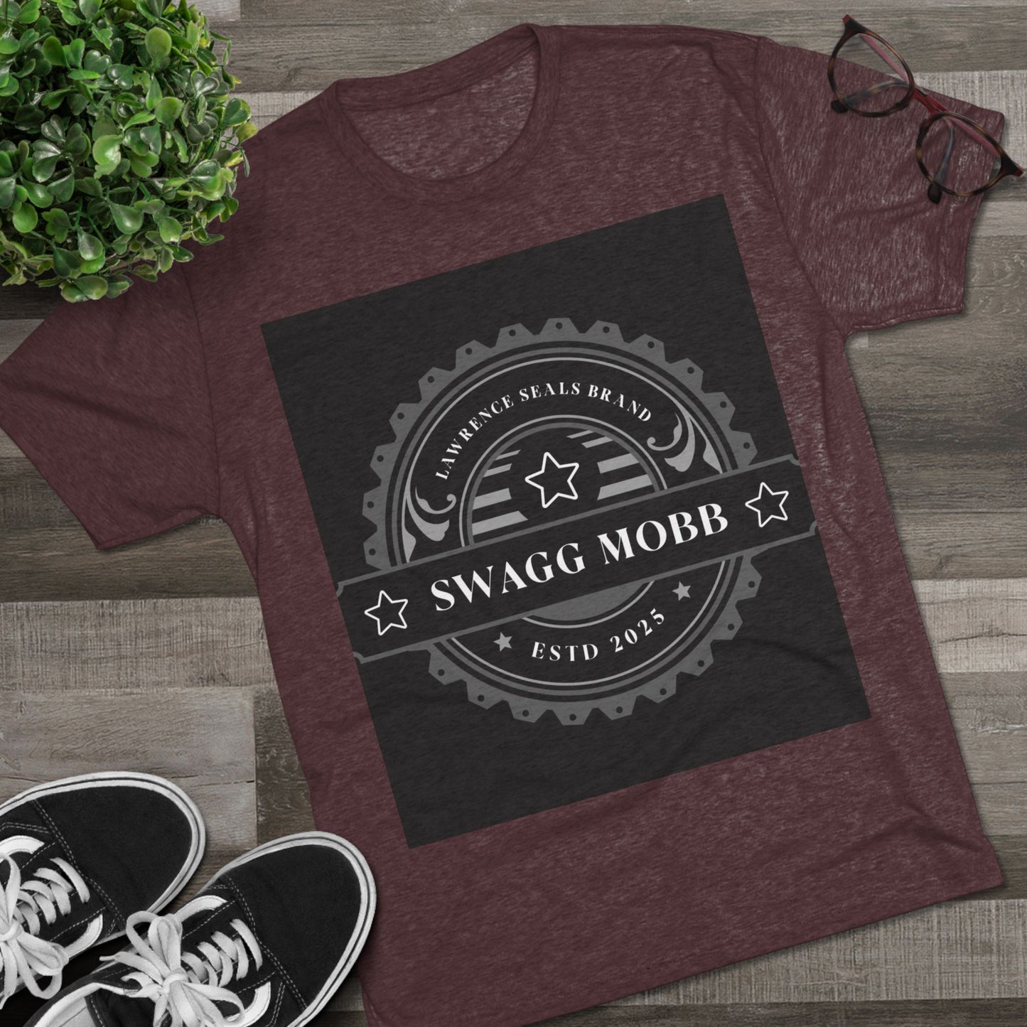 Swagg Mobb Logo Tee — Vintage Badge Graphic T-Shirt