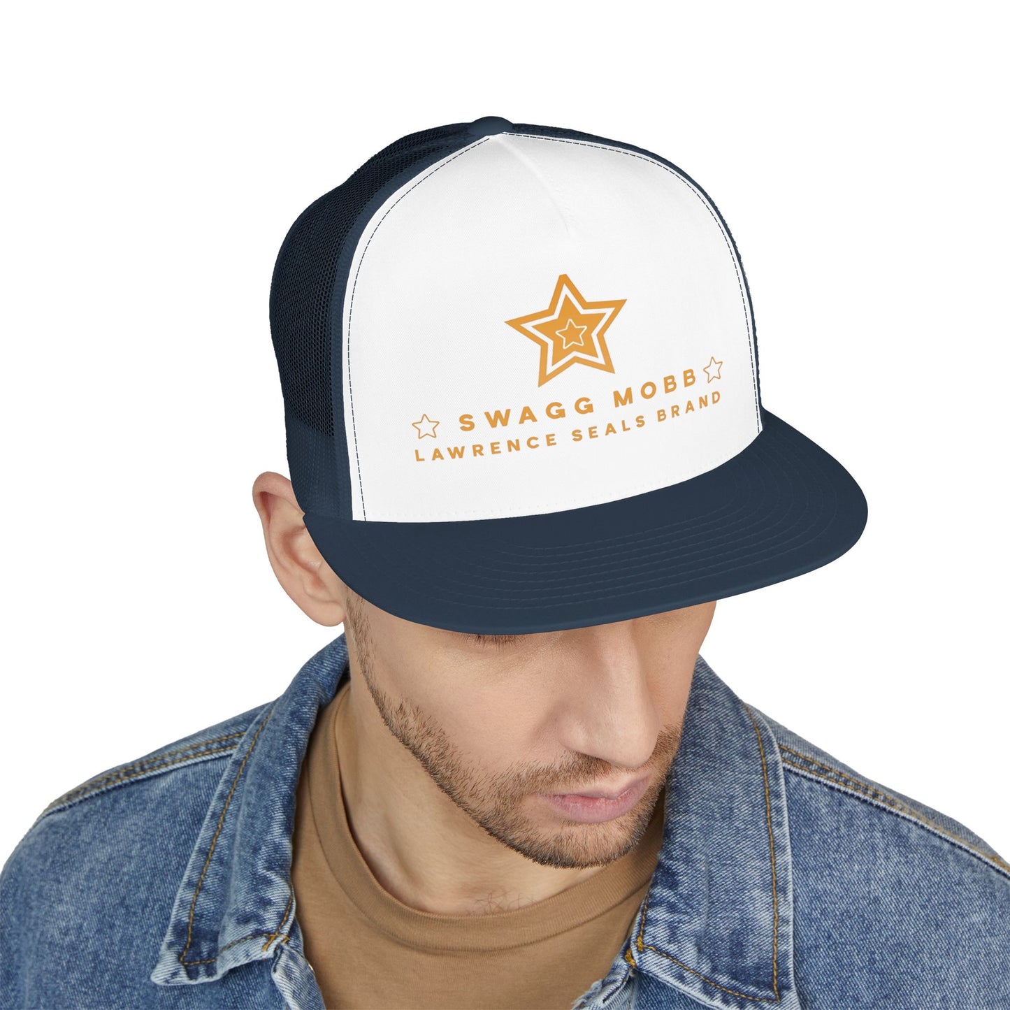 Swagg Mobb Trucker Cap – Lawrence Seals Brand Star Logo