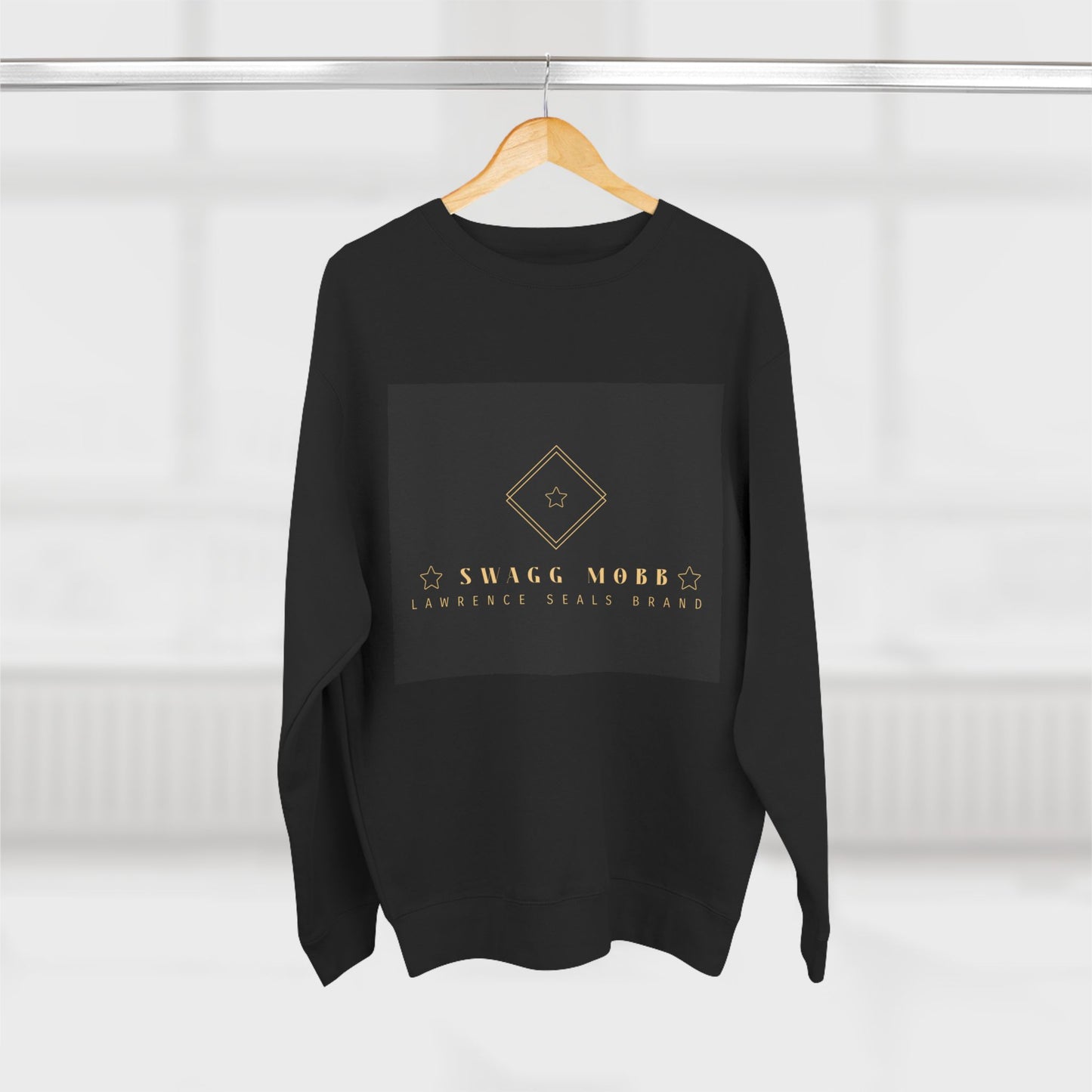Luxury Logo Sweatshirt — Gold Emblem Crewneck