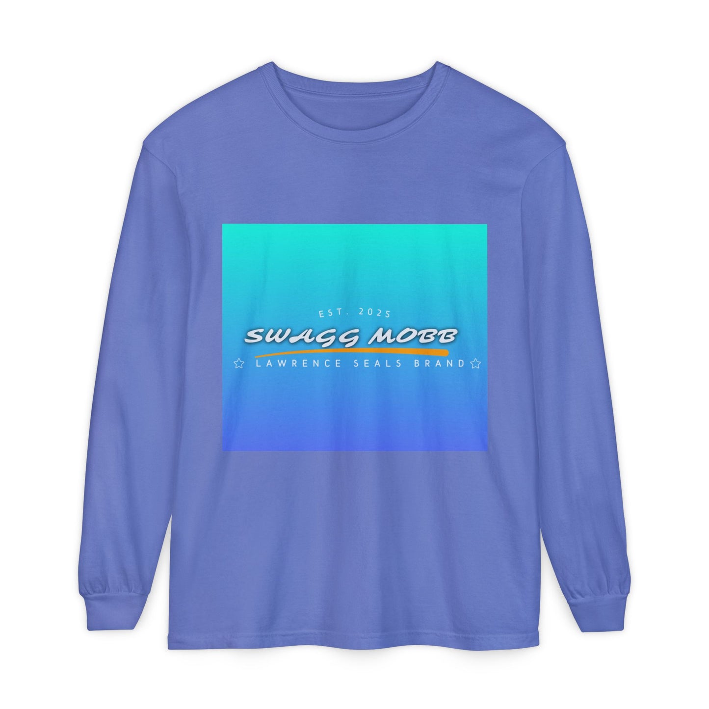 Trendy Long Sleeve T-Shirt with SWAGG MOBB Design, Casual Wear, Street Style, Gift for Friends, Urban Fashion