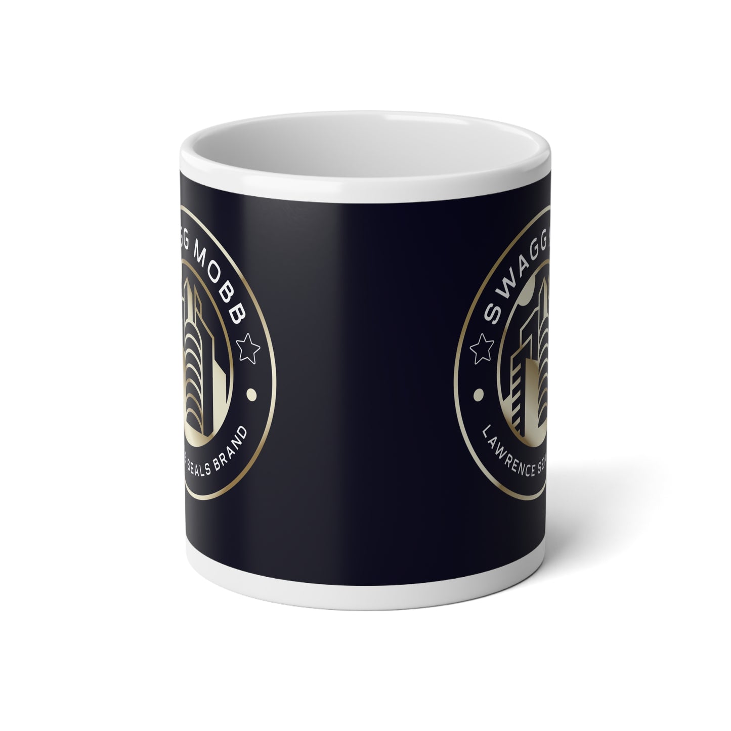Swagg Mobb 20oz Jumbo Mug — Urban Skyline Logo Coffee Cup