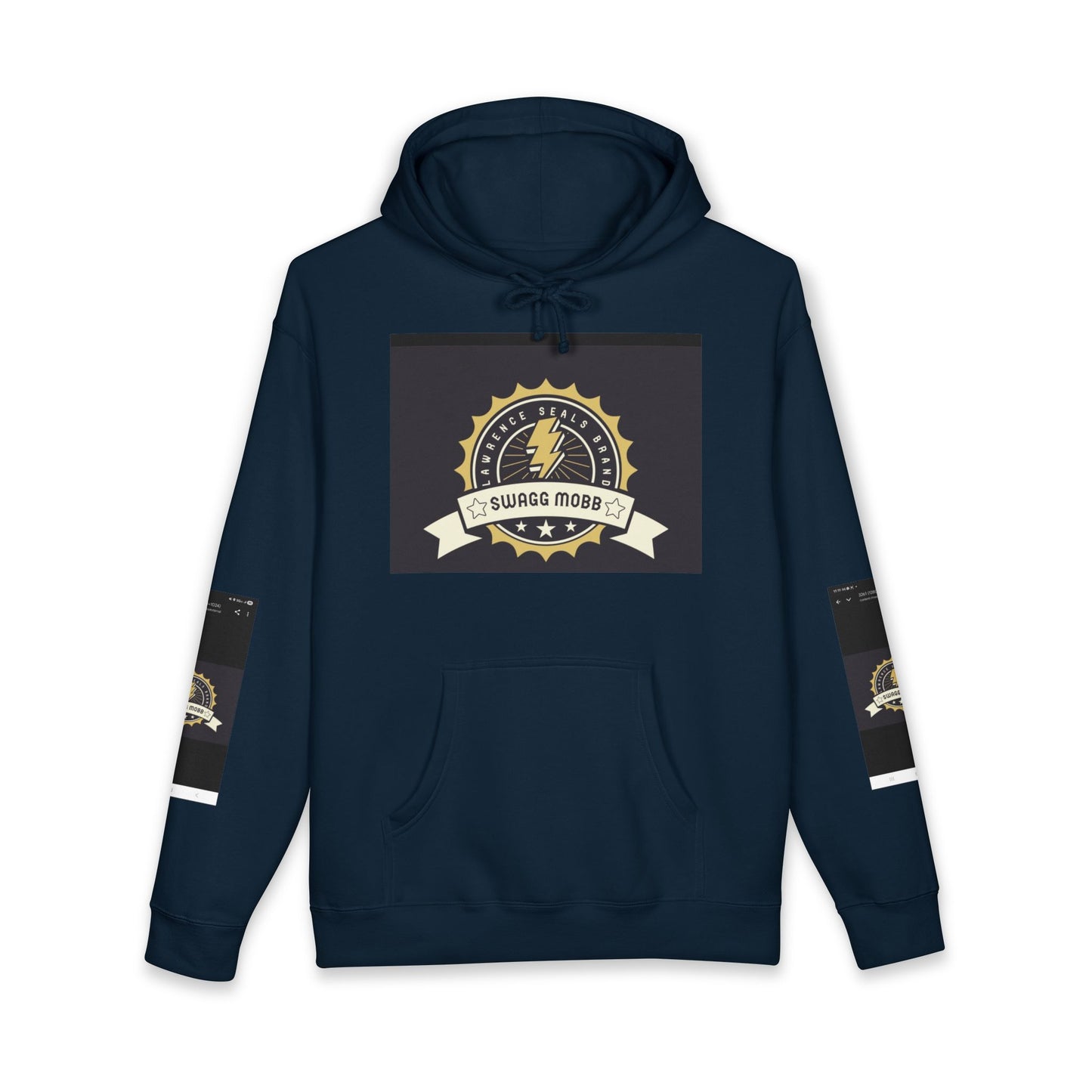 Swagg Mobz Lightning Logo Hoodie — Vintage Badge Graphic Hoodie