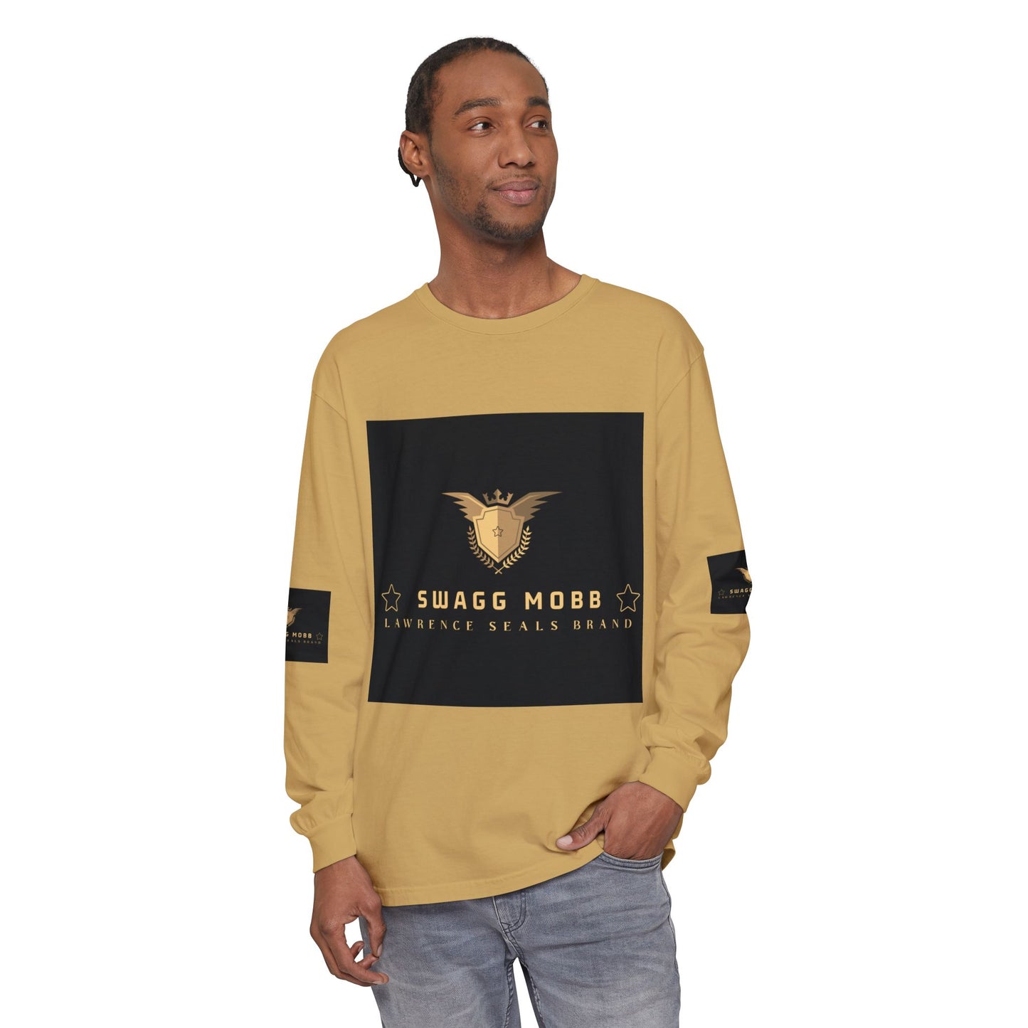 Swagg Mobb Eagle Logo Long Sleeve T-Shirt