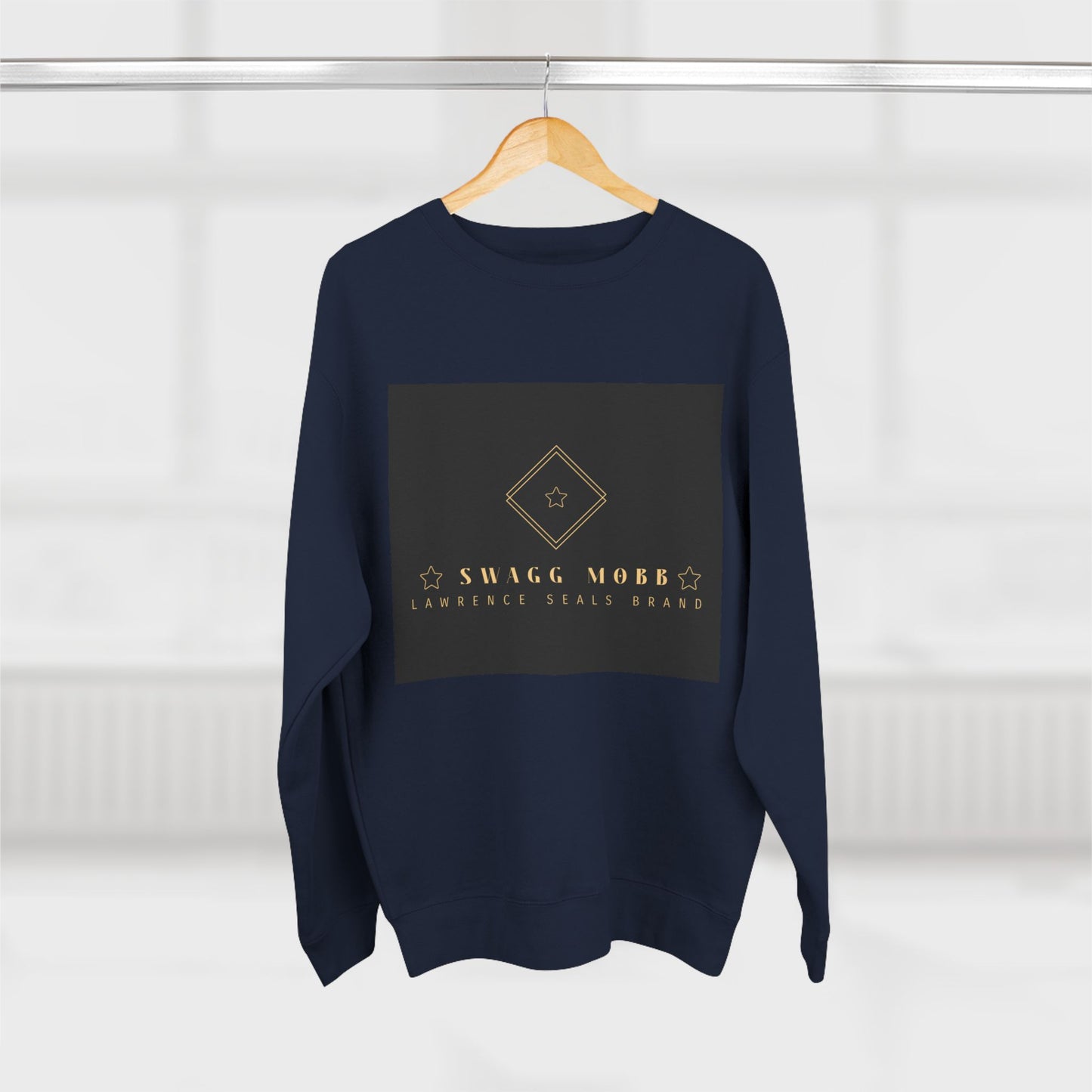 Luxury Logo Sweatshirt — Gold Emblem Crewneck