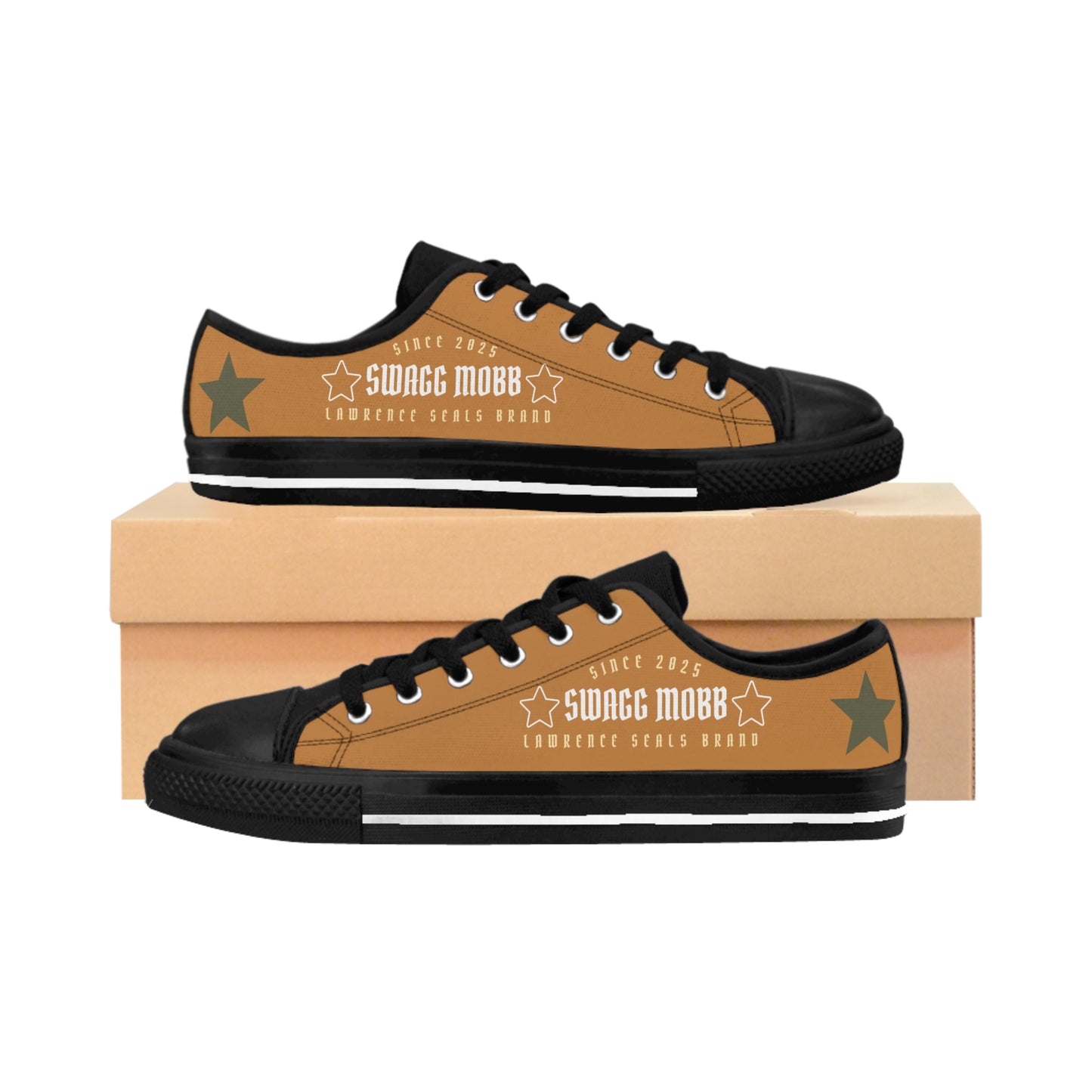 Classic Black & White Low-Top Sneakers — Men's Casual Canvas Shoes