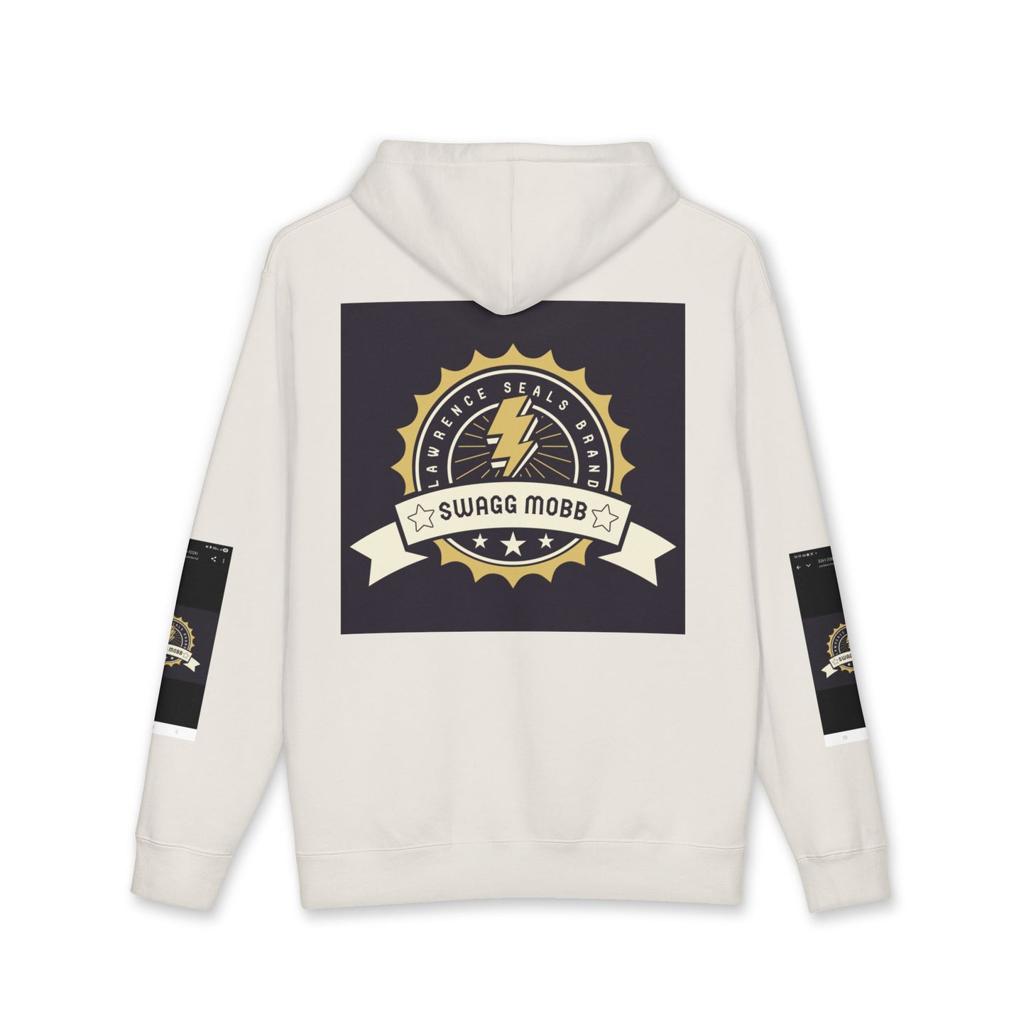 Swagg Mobz Lightning Logo Hoodie — Vintage Badge Graphic Hoodie