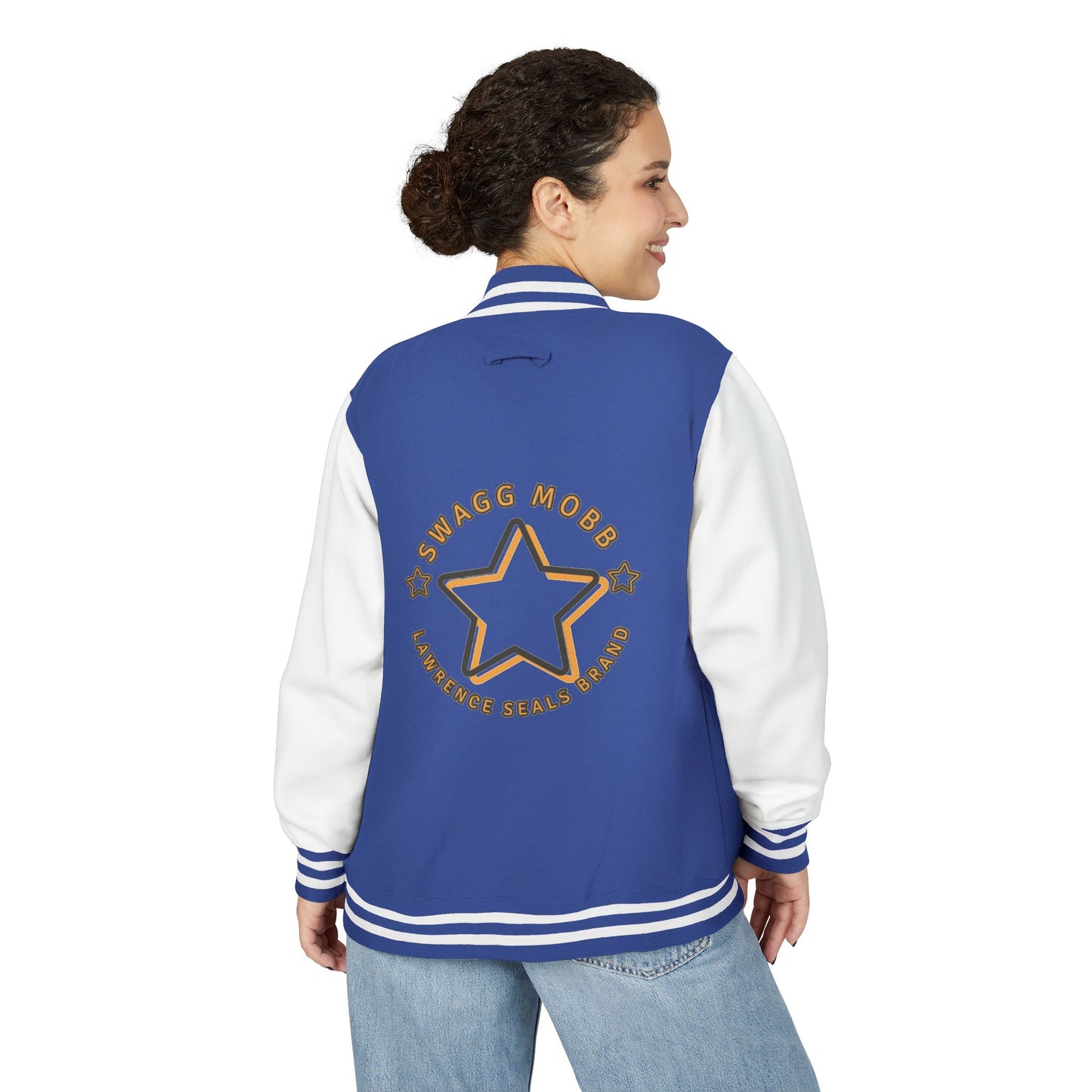 Unisex Heavyweight Letterman Jacket - Stylish Star & Badge Design, Sports Apparel, Cozy Layer, Perfect Gift for Graduations, Birthdays