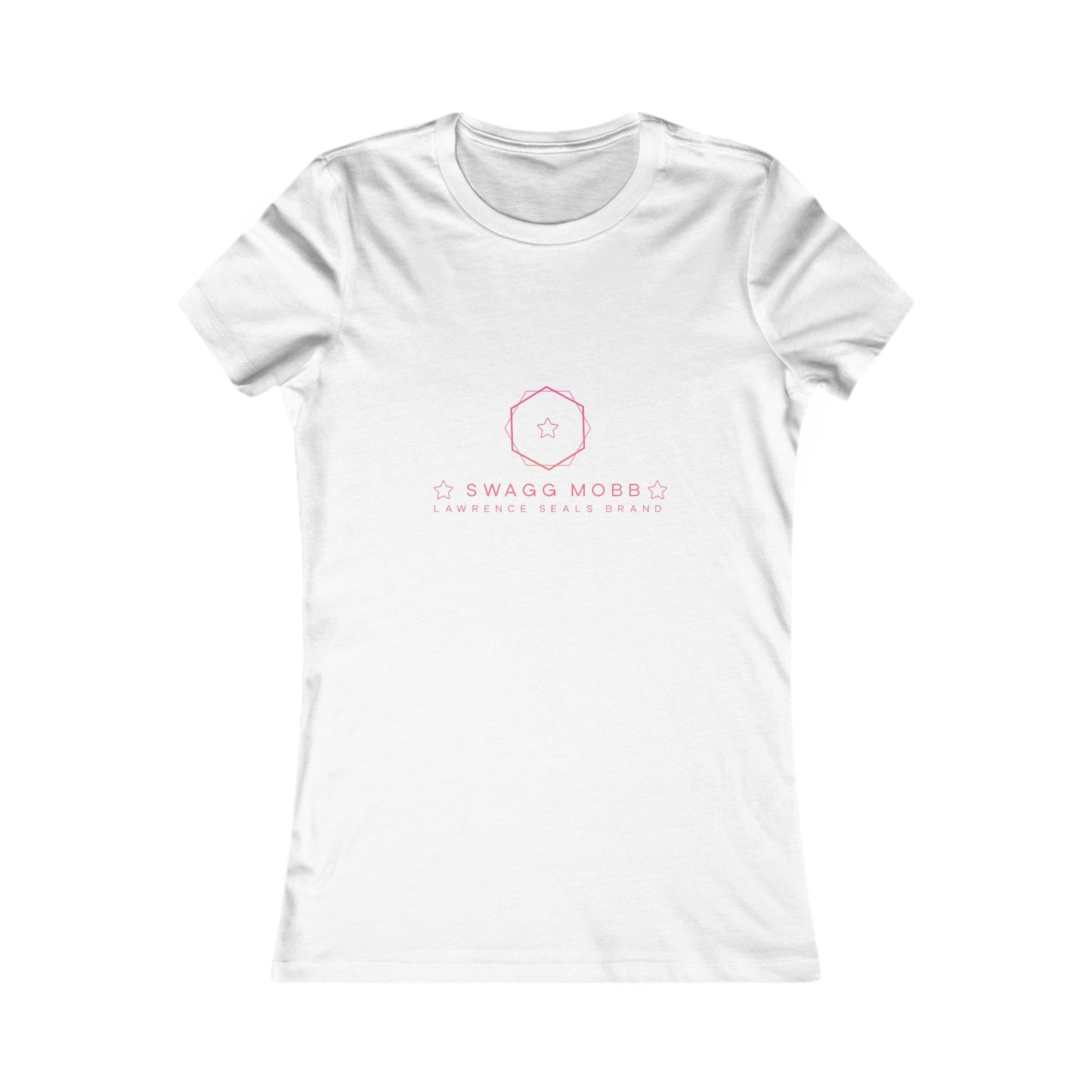 Women's Favorite Tee — Minimal Pink Logo Slim Fit T‑Shirt