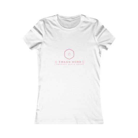 Women's Favorite Tee — Minimal Pink Logo Slim Fit T‑Shirt