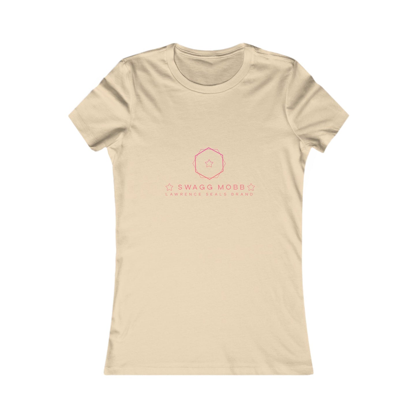 Women's Favorite Tee — Minimal Pink Logo Slim Fit T‑Shirt