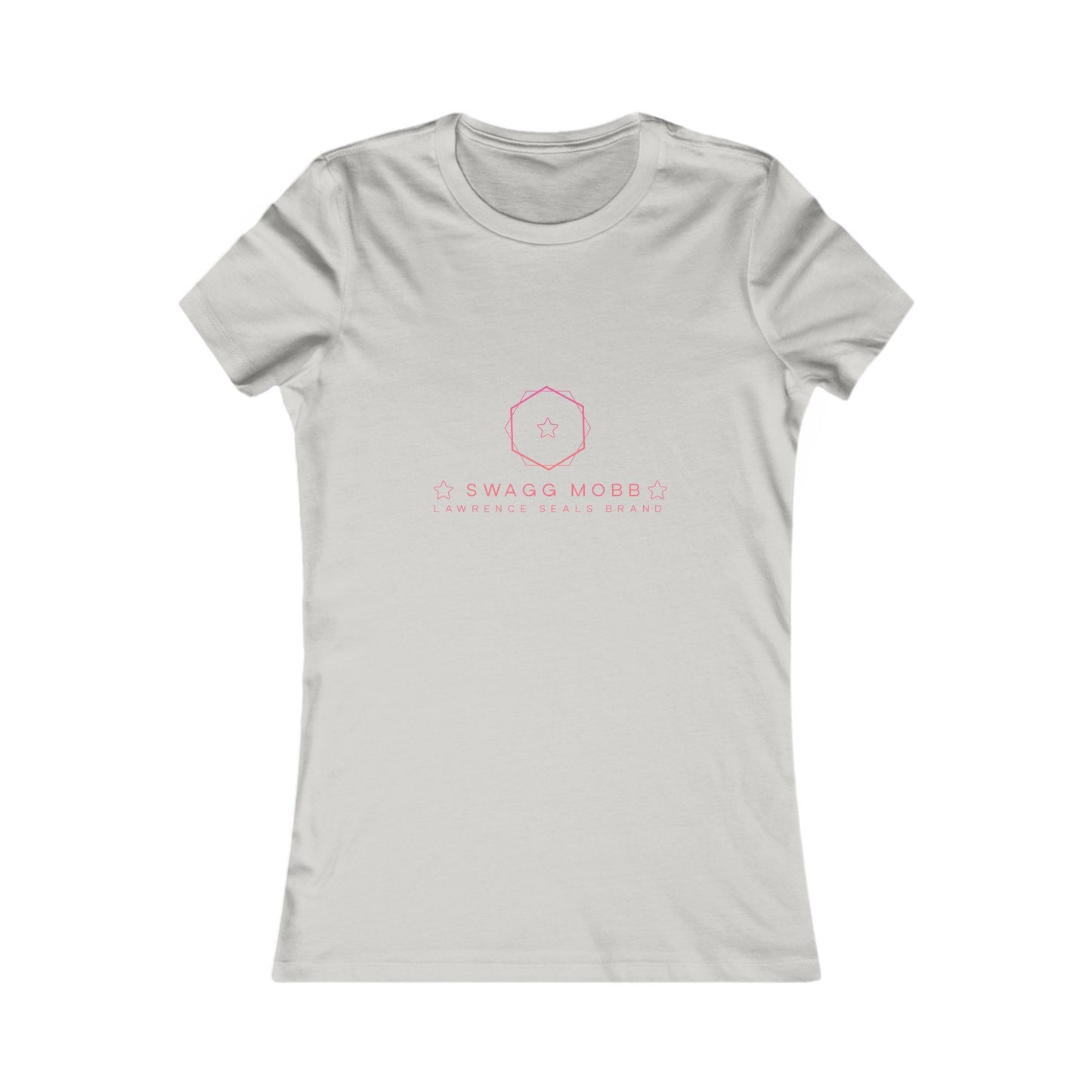 Women's Favorite Tee — Minimal Pink Logo Slim Fit T‑Shirt