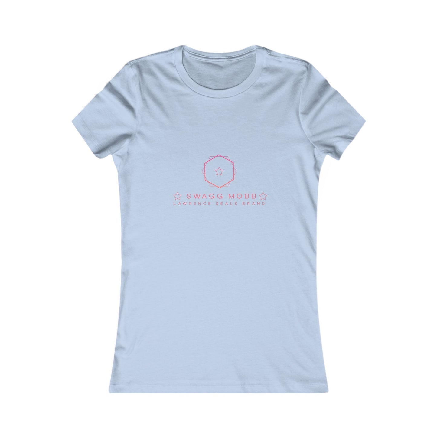 Women's Favorite Tee — Minimal Pink Logo Slim Fit T‑Shirt