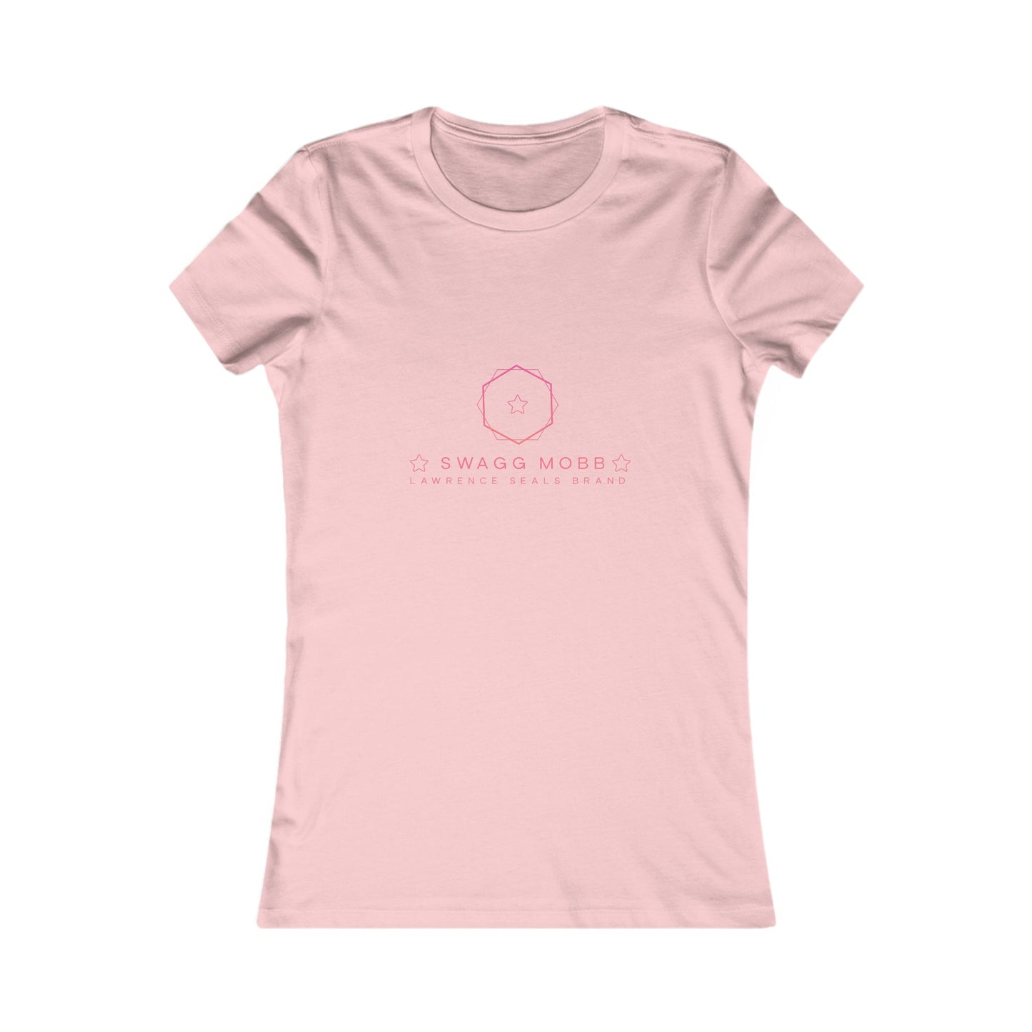 Women's Favorite Tee — Minimal Pink Logo Slim Fit T‑Shirt