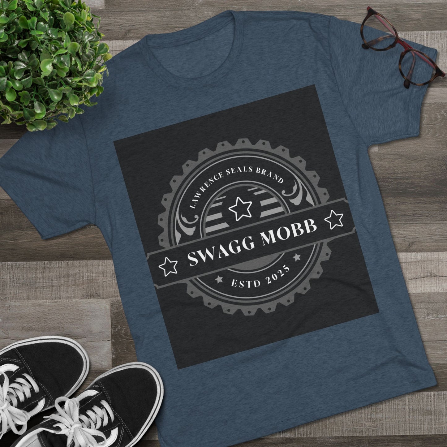 Swagg Mobb Logo Tee — Vintage Badge Graphic T-Shirt