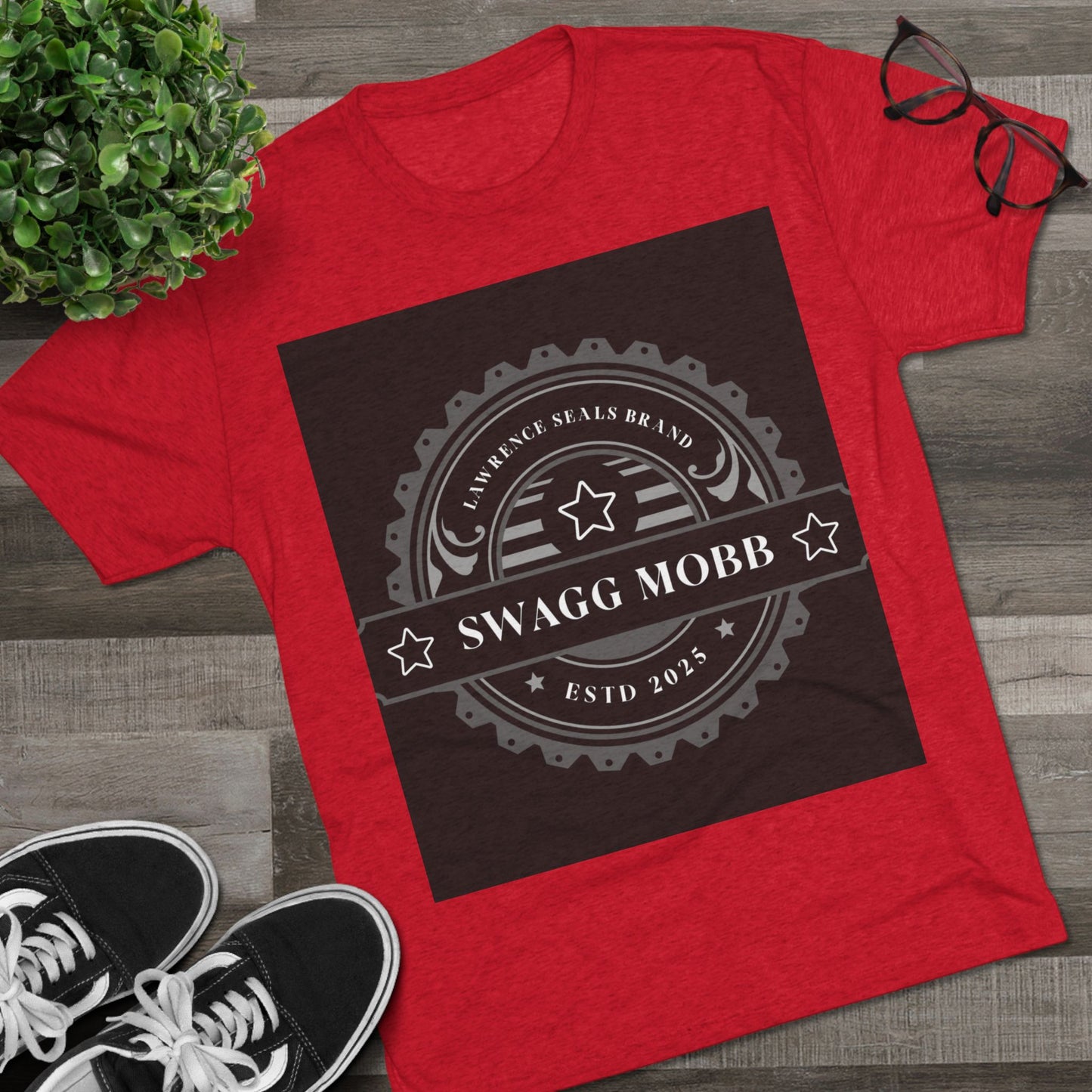 Swagg Mobb Logo Tee — Vintage Badge Graphic T-Shirt