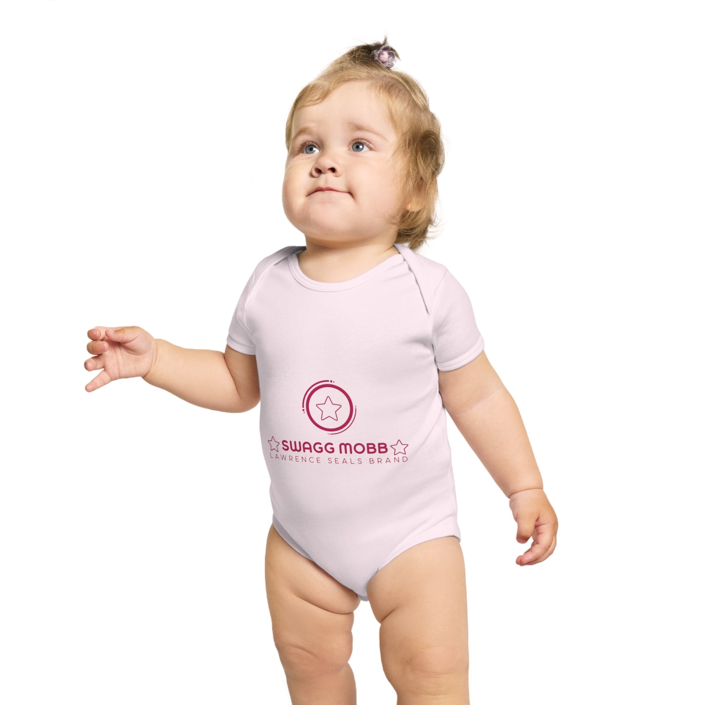Baby Bodysuit - Pink "Swagg Mobb" Logo Infant Onesie