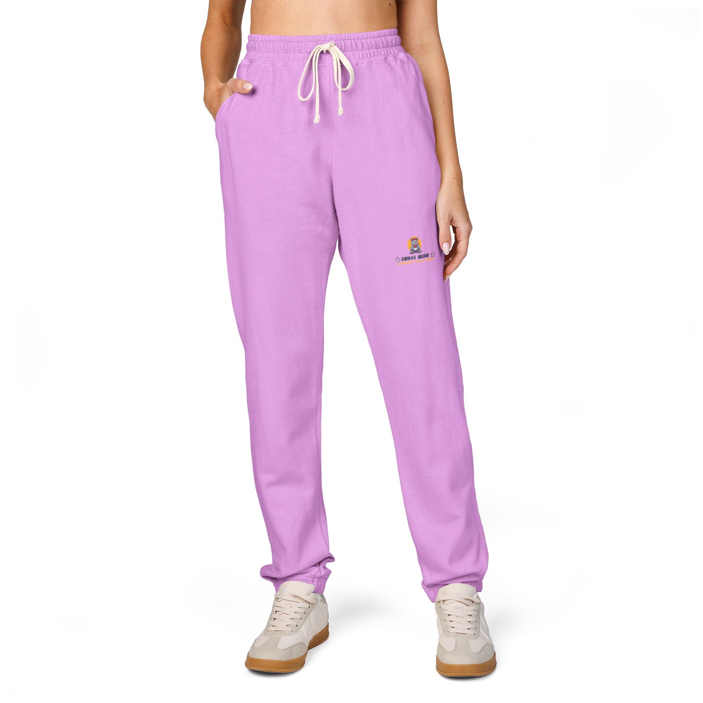 Comfortable Unisex Garment-Dyed Fleece Sweatpants with Casual Style