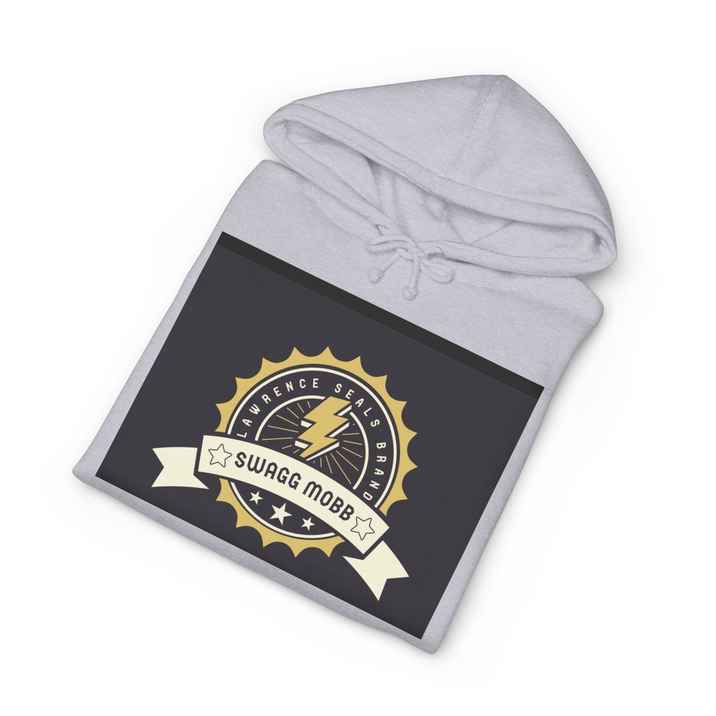 Swagg Mobz Lightning Logo Hoodie — Vintage Badge Graphic Hoodie