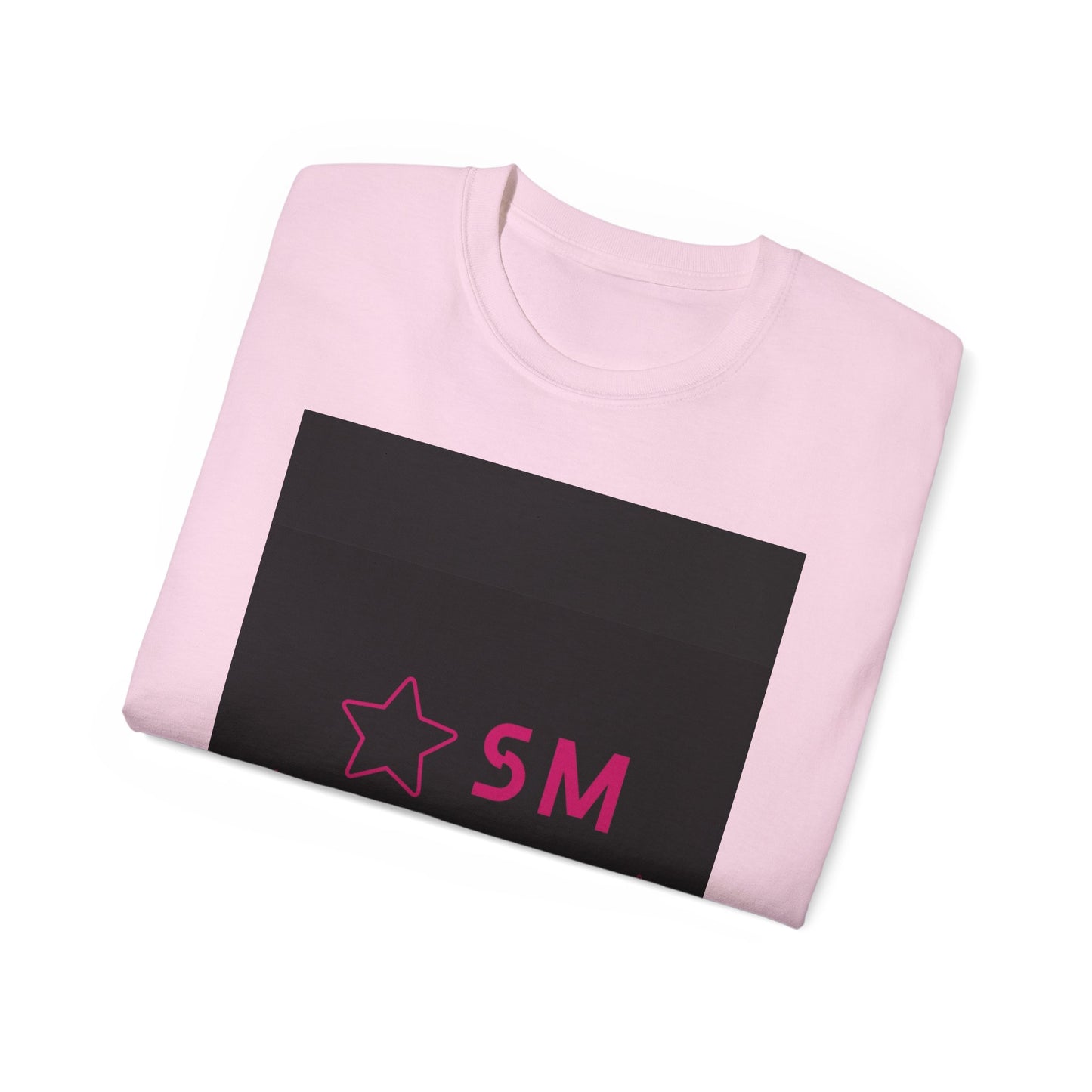 SM Swagg Mobb Logo Tee — Pink Star Logo Cotton T-Shirt
