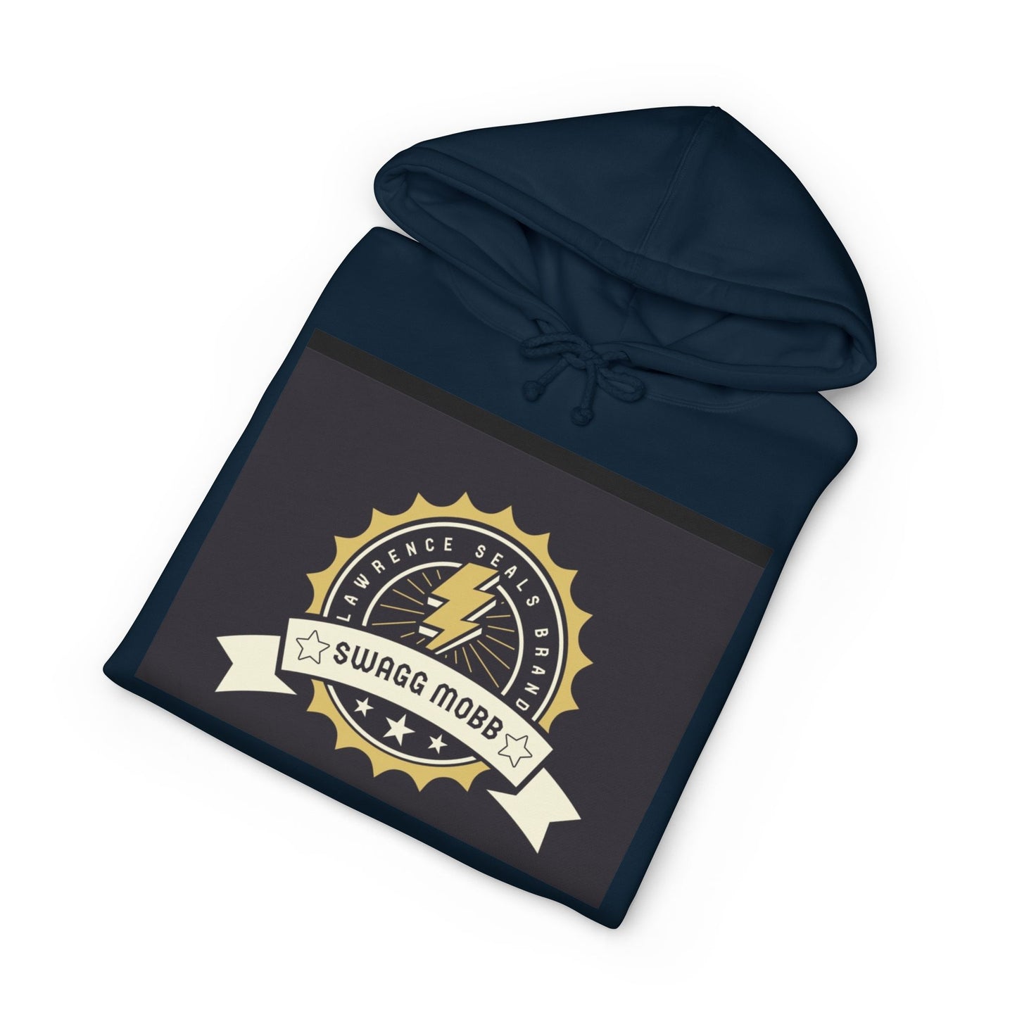 Swagg Mobz Lightning Logo Hoodie — Vintage Badge Graphic Hoodie