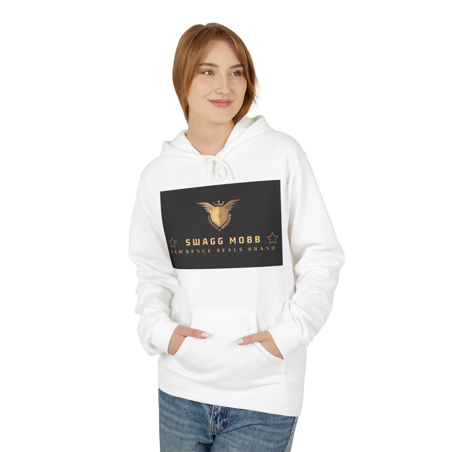 Hoodie - Swagg Mobb Gold Eagle Logo Pullover