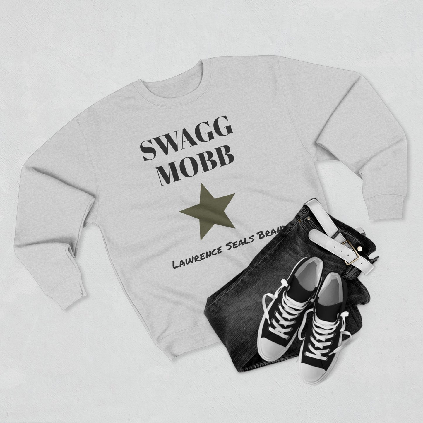 Trendy Unisex Crewneck Sweatshirt - SWAGG MOBB - Casual Style, Gift for Friends, Streetwear, Everyday Wear, Fashion Enthusiast