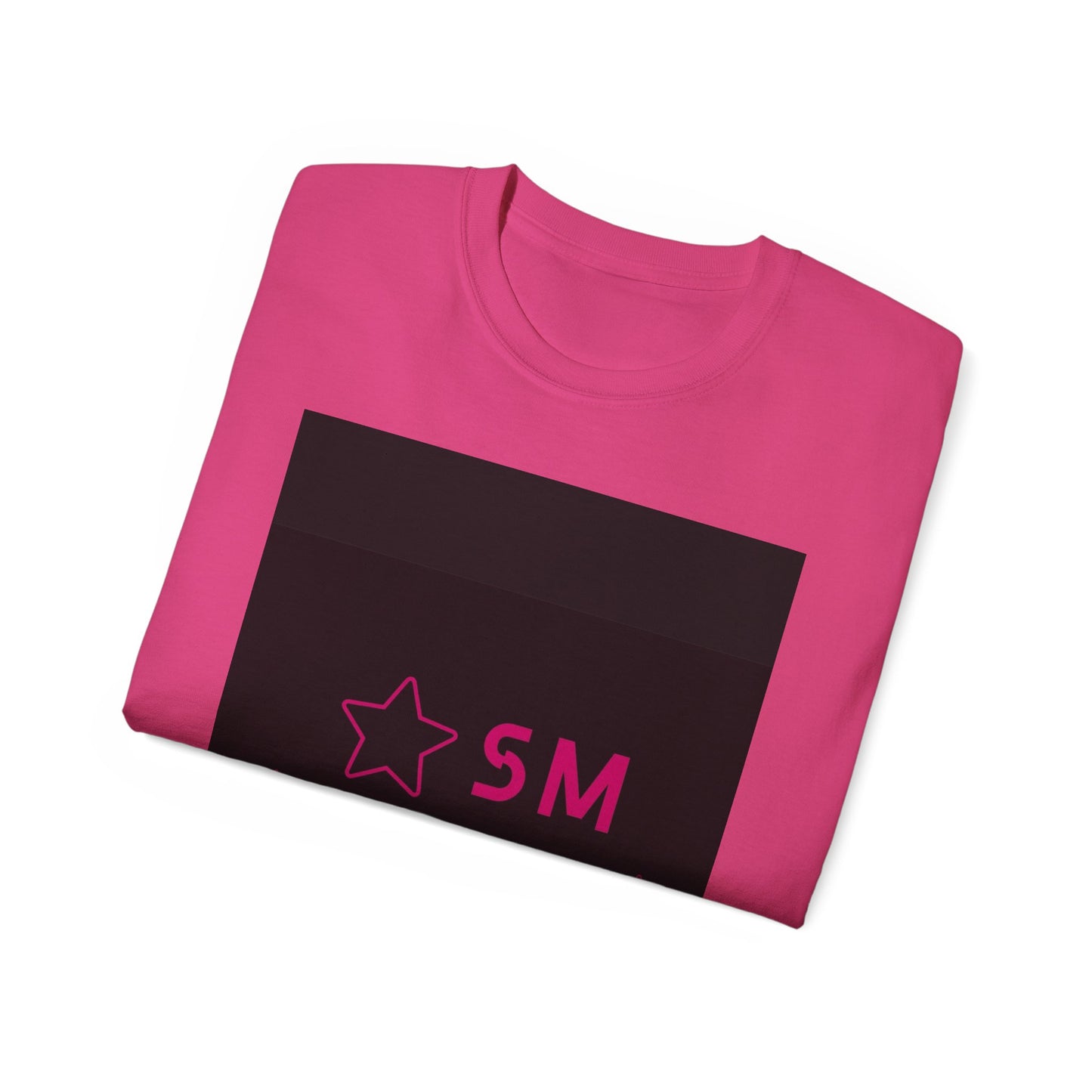 SM Swagg Mobb Logo Tee — Pink Star Logo Cotton T-Shirt