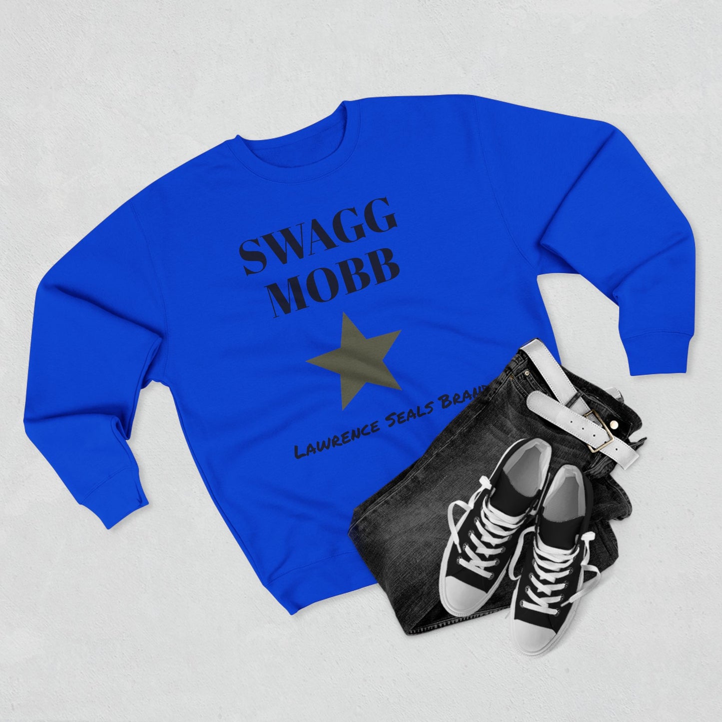 Trendy Unisex Crewneck Sweatshirt - SWAGG MOBB - Casual Style, Gift for Friends, Streetwear, Everyday Wear, Fashion Enthusiast