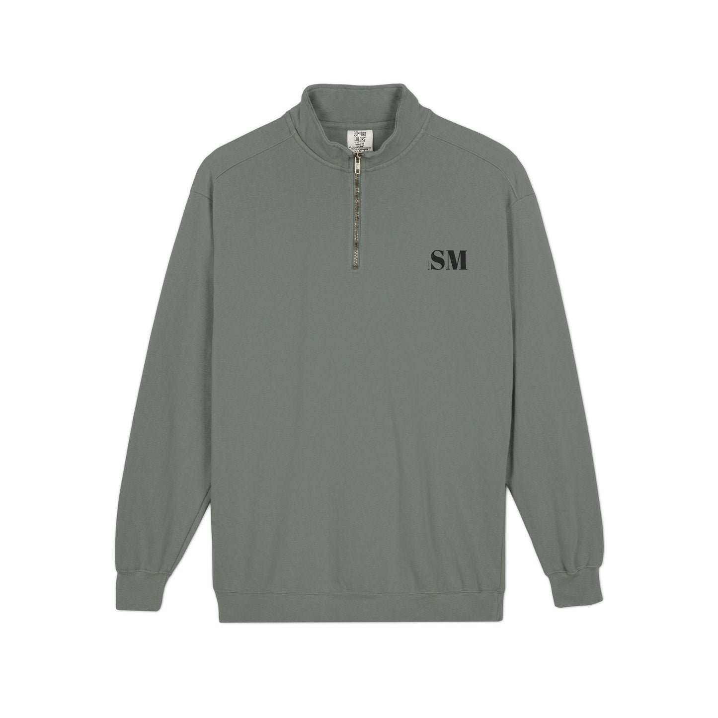 Quarter-Zip Sweatshirt — Vintage Crest "Always Forward" Chest Logo