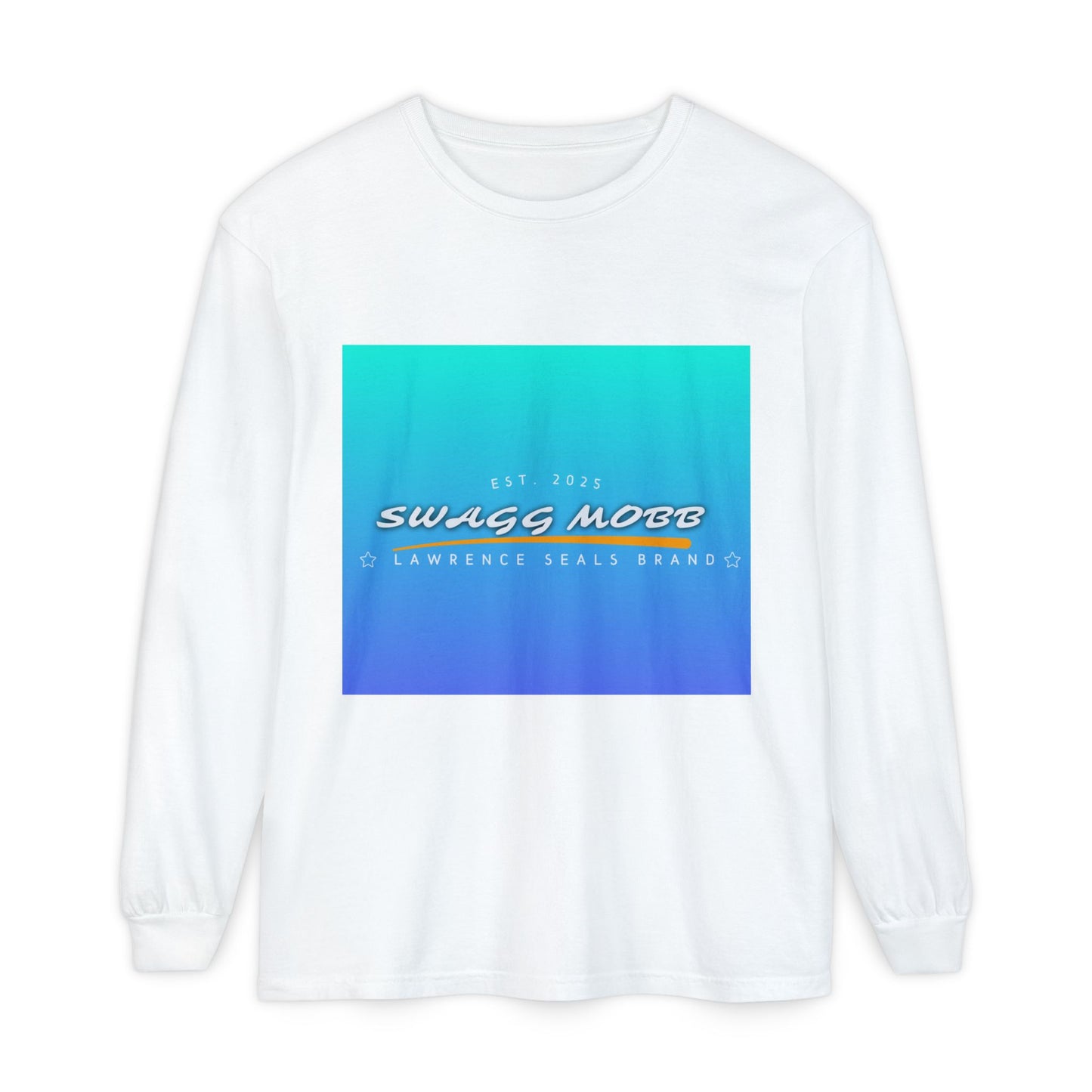 Trendy Long Sleeve T-Shirt with SWAGG MOBB Design, Casual Wear, Street Style, Gift for Friends, Urban Fashion