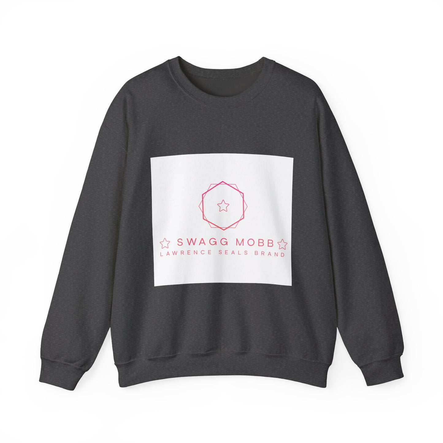 Crewneck Sweatshirt — Minimal Pink “Swagg Mobb” Logo