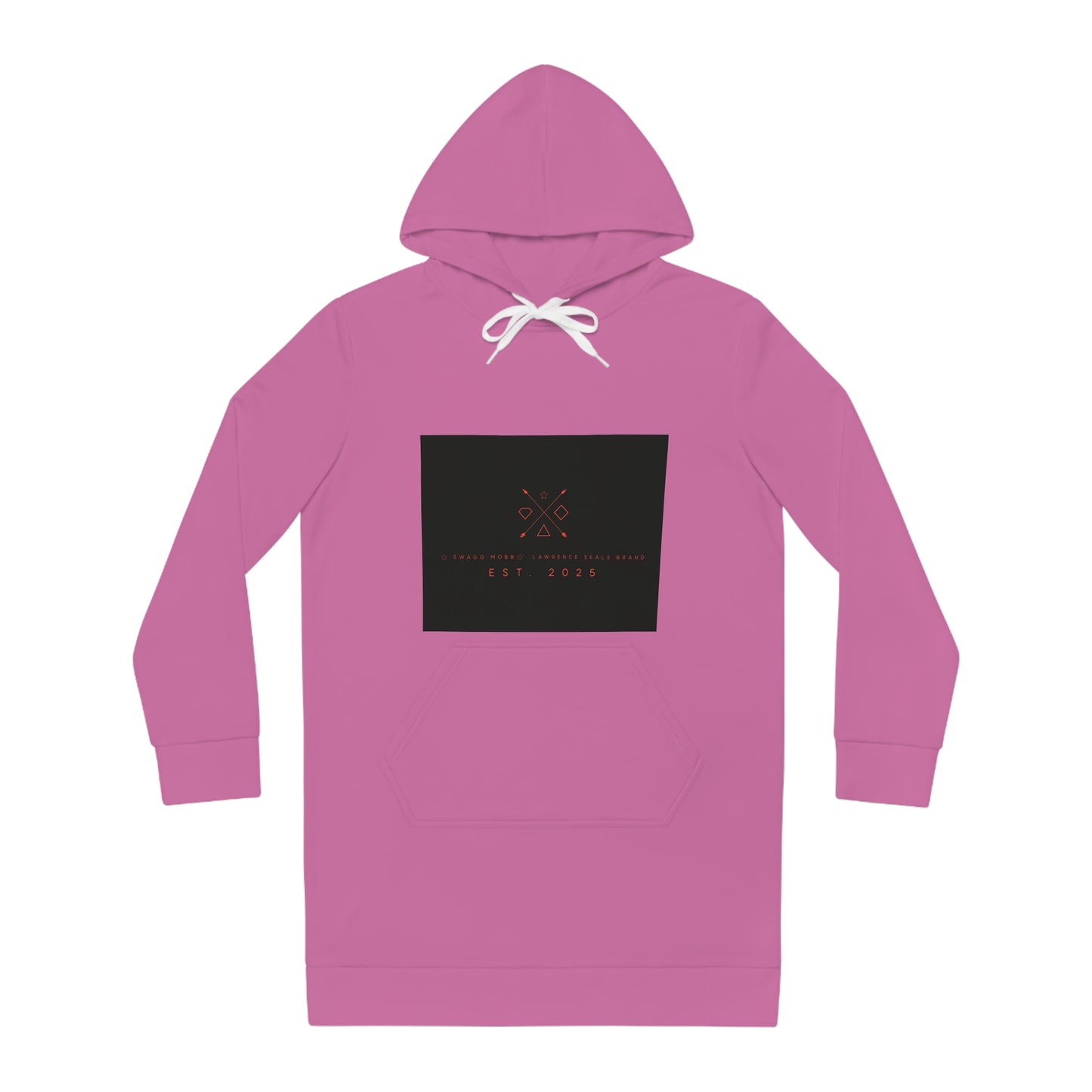 Cozy Graphic Hoodie Dress — Minimal 'Eat Your' Logo Pullover