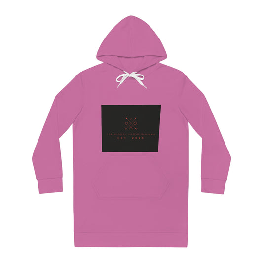 Cozy Graphic Hoodie Dress — Minimal 'Eat Your' Logo Pullover
