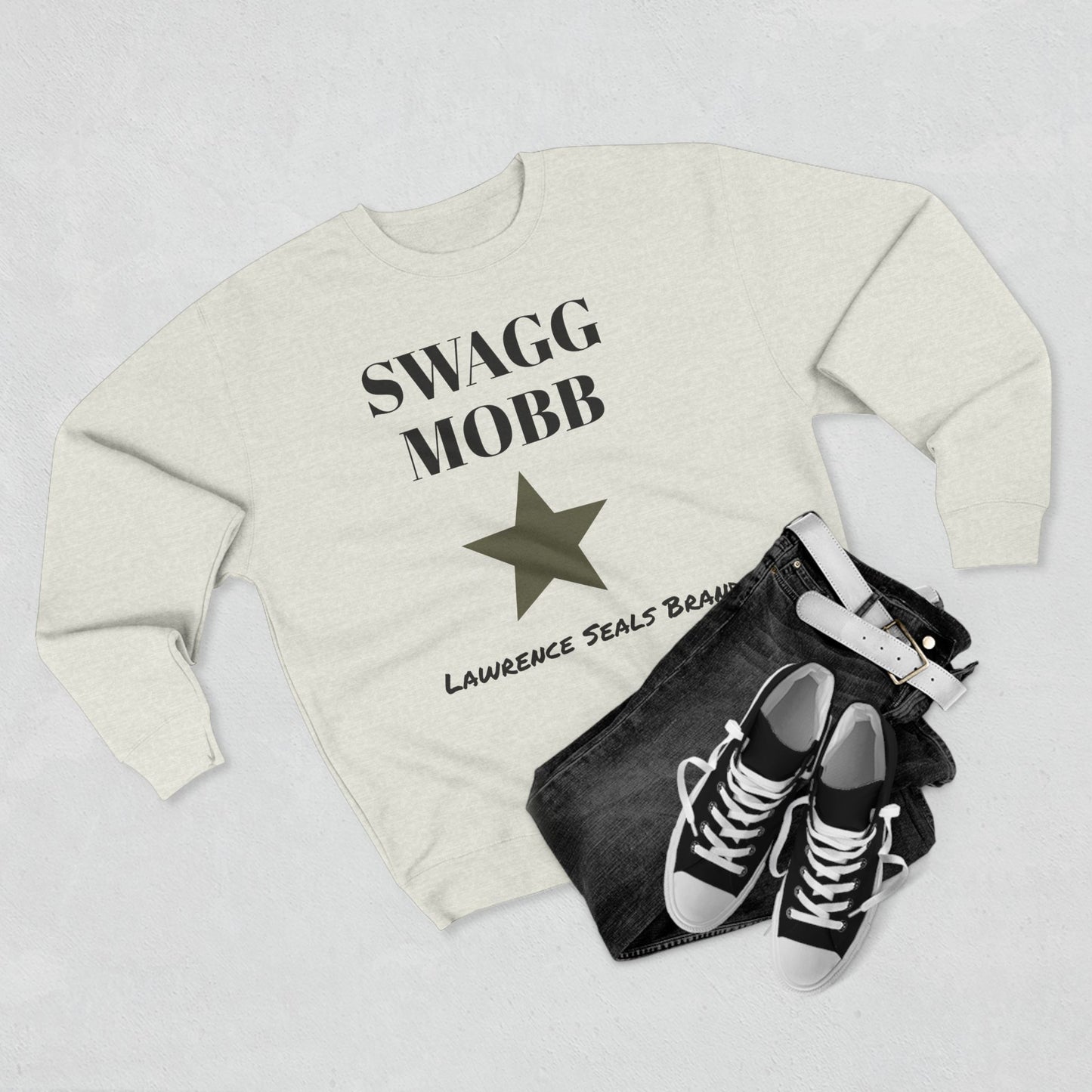 Trendy Unisex Crewneck Sweatshirt - SWAGG MOBB - Casual Style, Gift for Friends, Streetwear, Everyday Wear, Fashion Enthusiast
