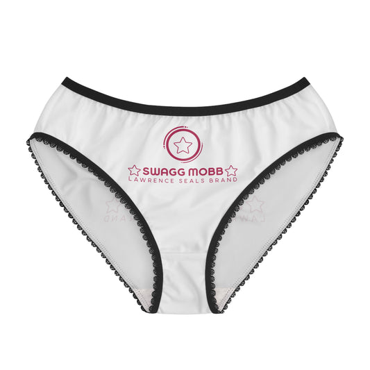 Women's Briefs — SWAGG MOBB Pink Logo Laced Bikini Panty