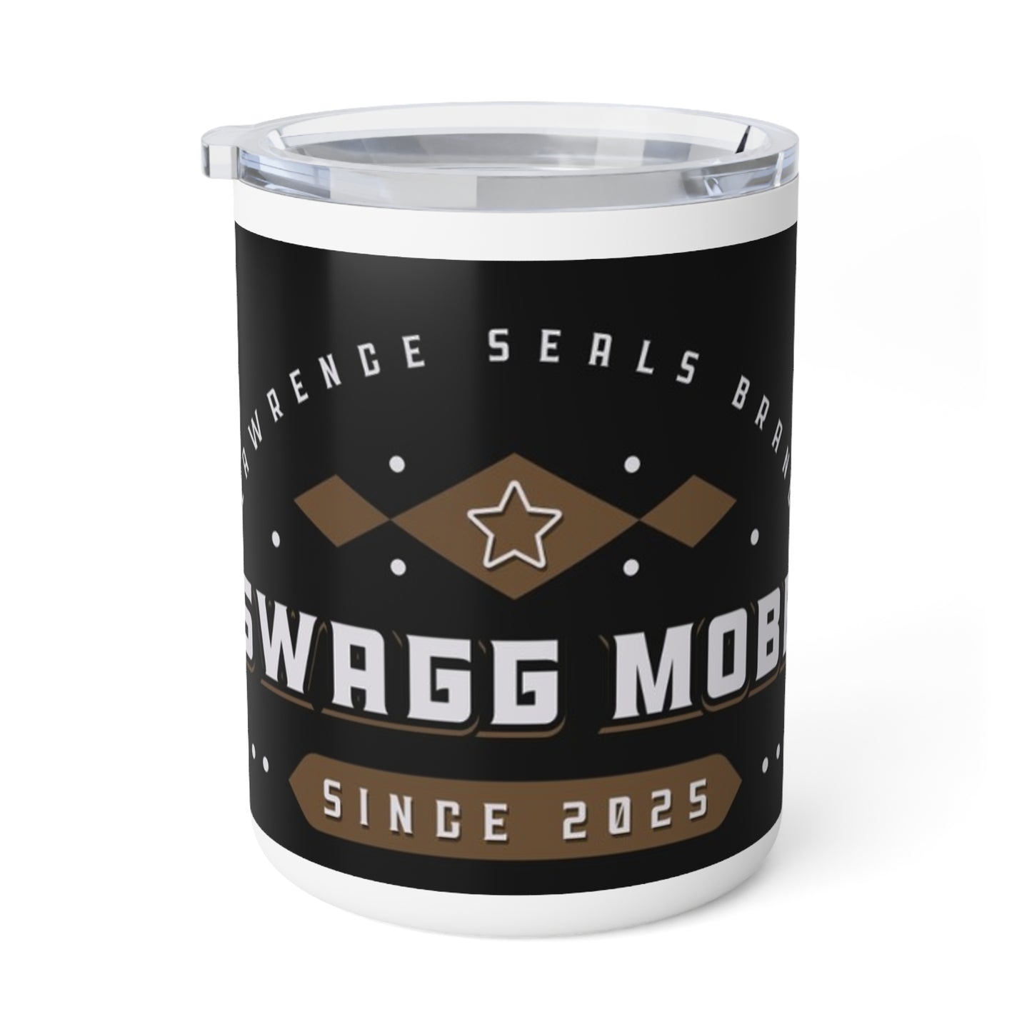 Swagg Mobb 10oz Insulated Coffee Mug — Compact Travel Tumbler with Lid