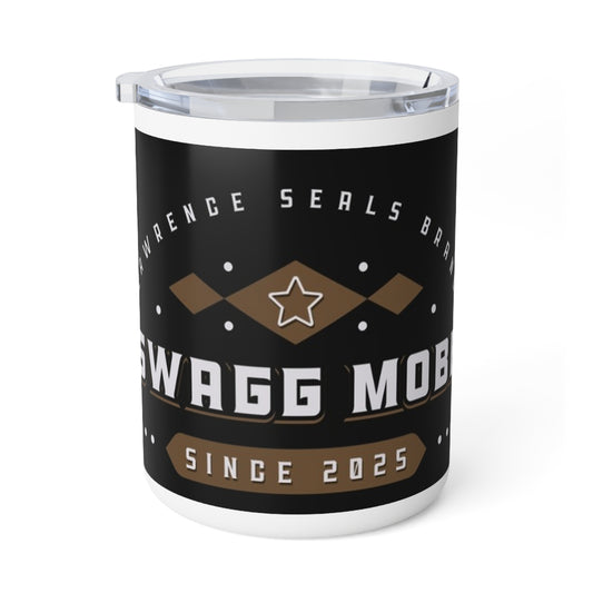 Swagg Mobb 10oz Insulated Coffee Mug — Compact Travel Tumbler with Lid