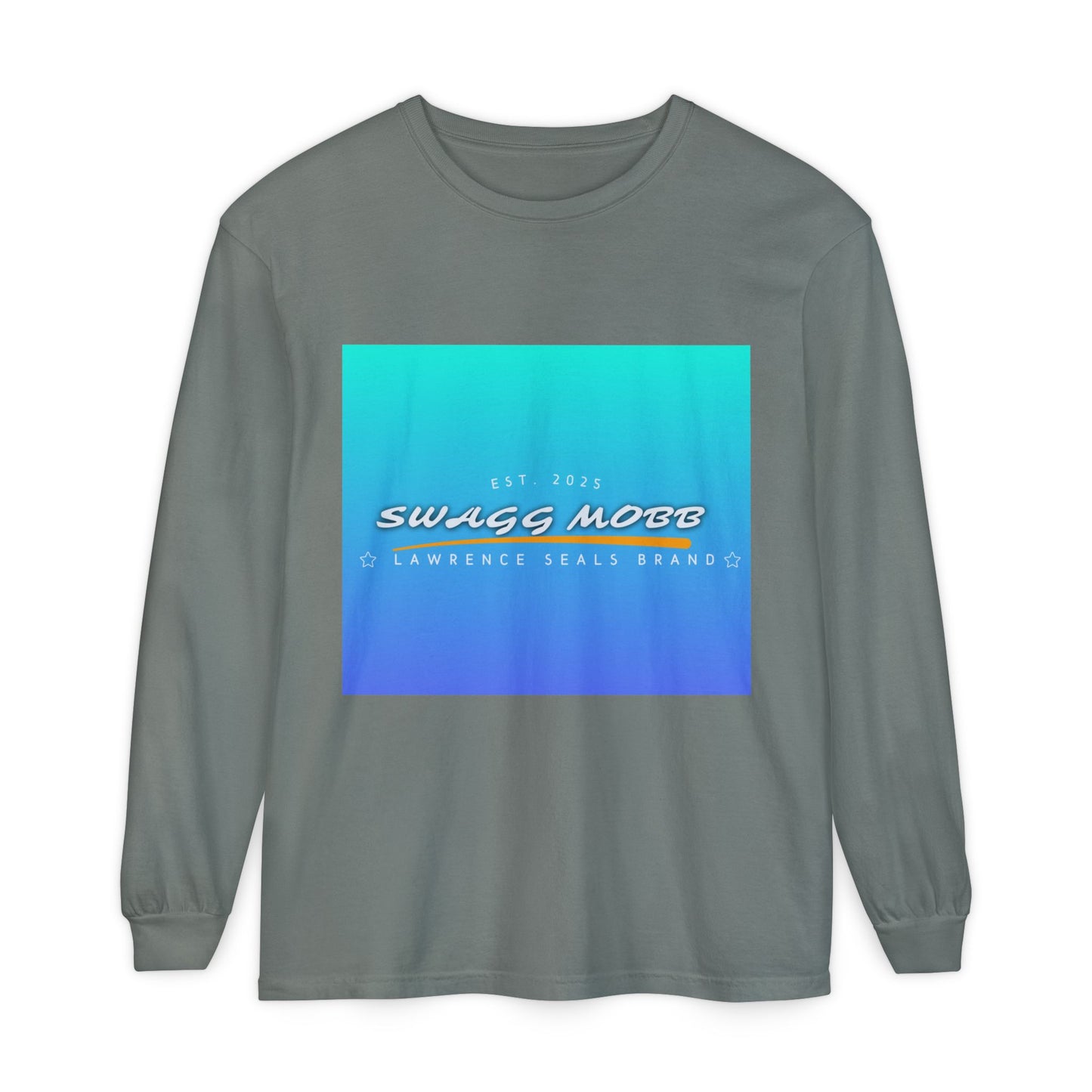 Trendy Long Sleeve T-Shirt with SWAGG MOBB Design, Casual Wear, Street Style, Gift for Friends, Urban Fashion