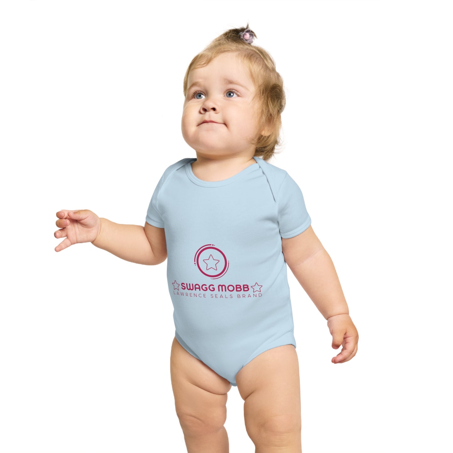 Baby Bodysuit - Pink "Swagg Mobb" Logo Infant Onesie