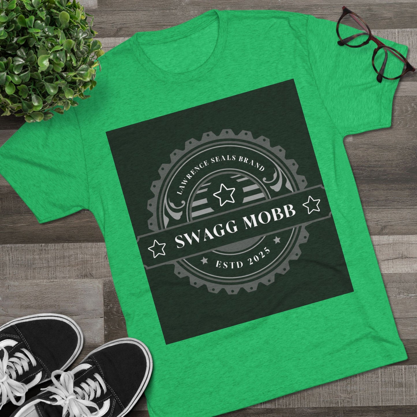 Swagg Mobb Logo Tee — Vintage Badge Graphic T-Shirt