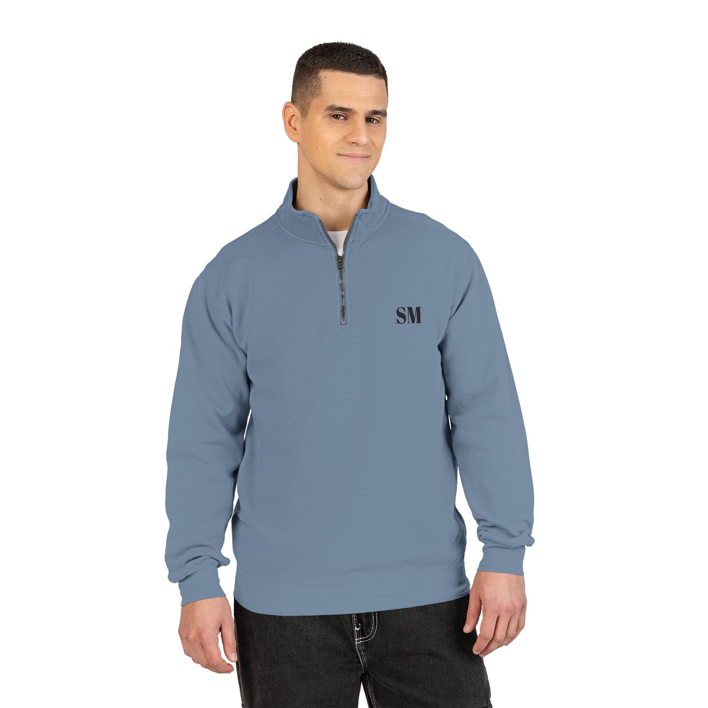 Quarter-Zip Sweatshirt — Vintage Crest "Always Forward" Chest Logo
