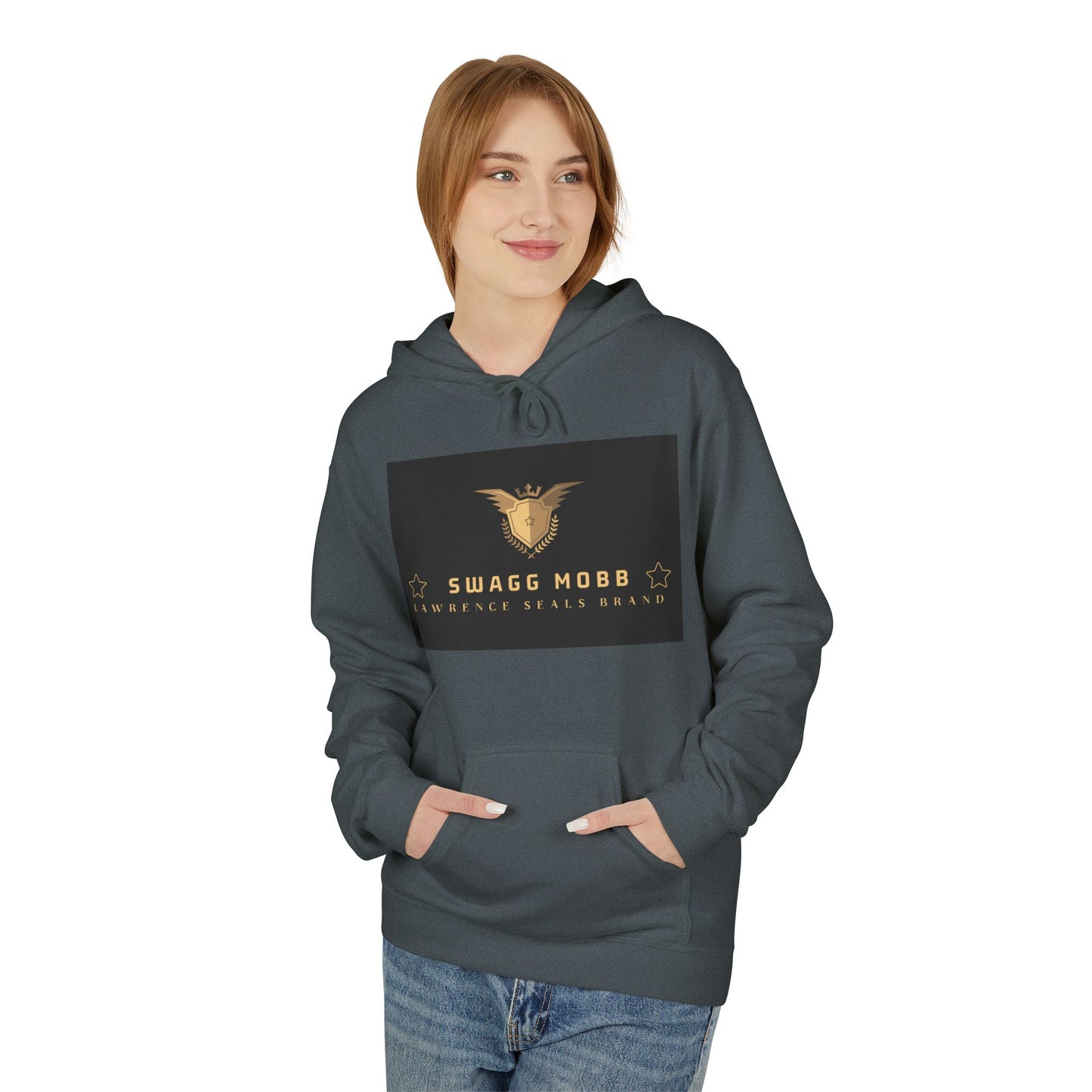 Hoodie - Swagg Mobb Gold Eagle Logo Pullover