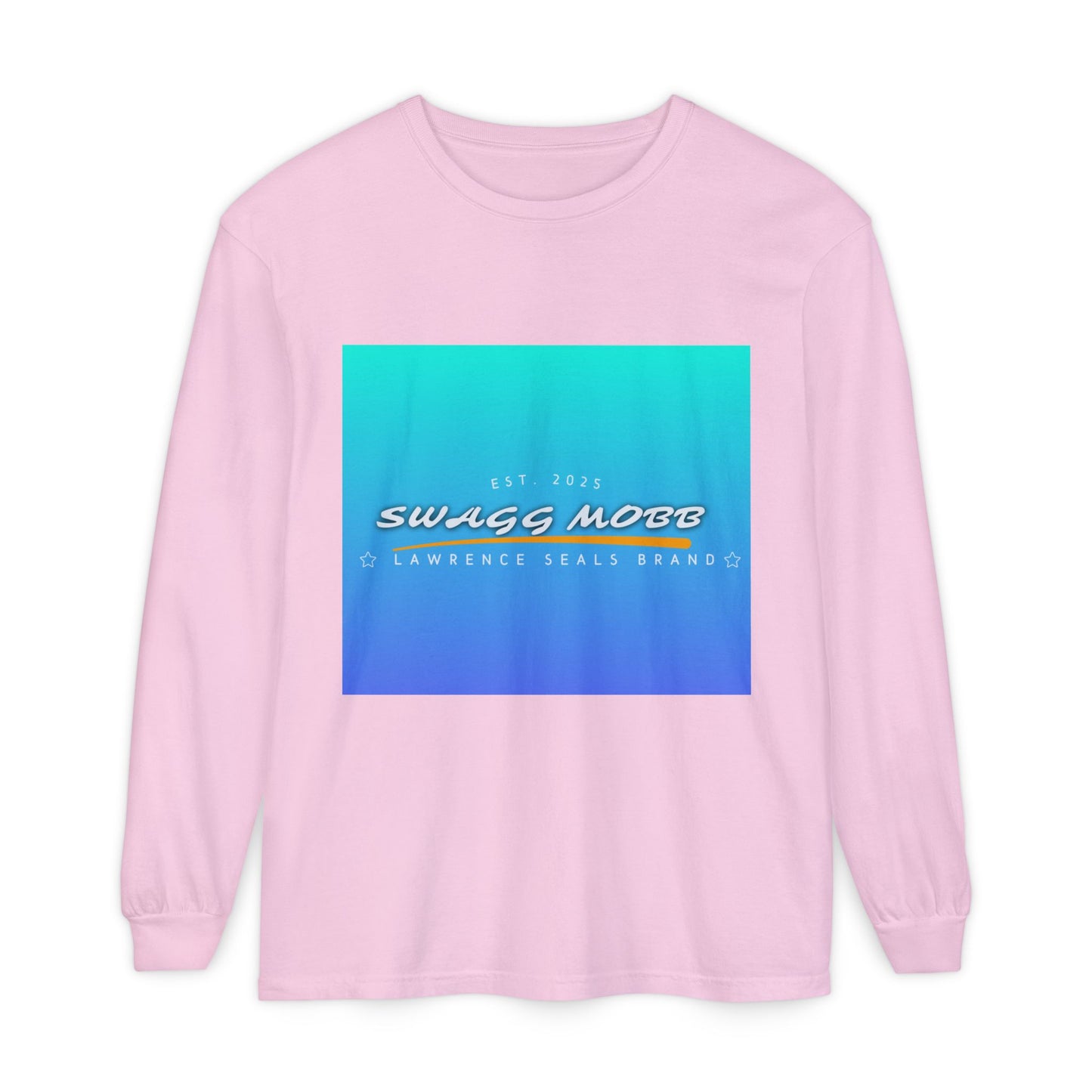 Trendy Long Sleeve T-Shirt with SWAGG MOBB Design, Casual Wear, Street Style, Gift for Friends, Urban Fashion