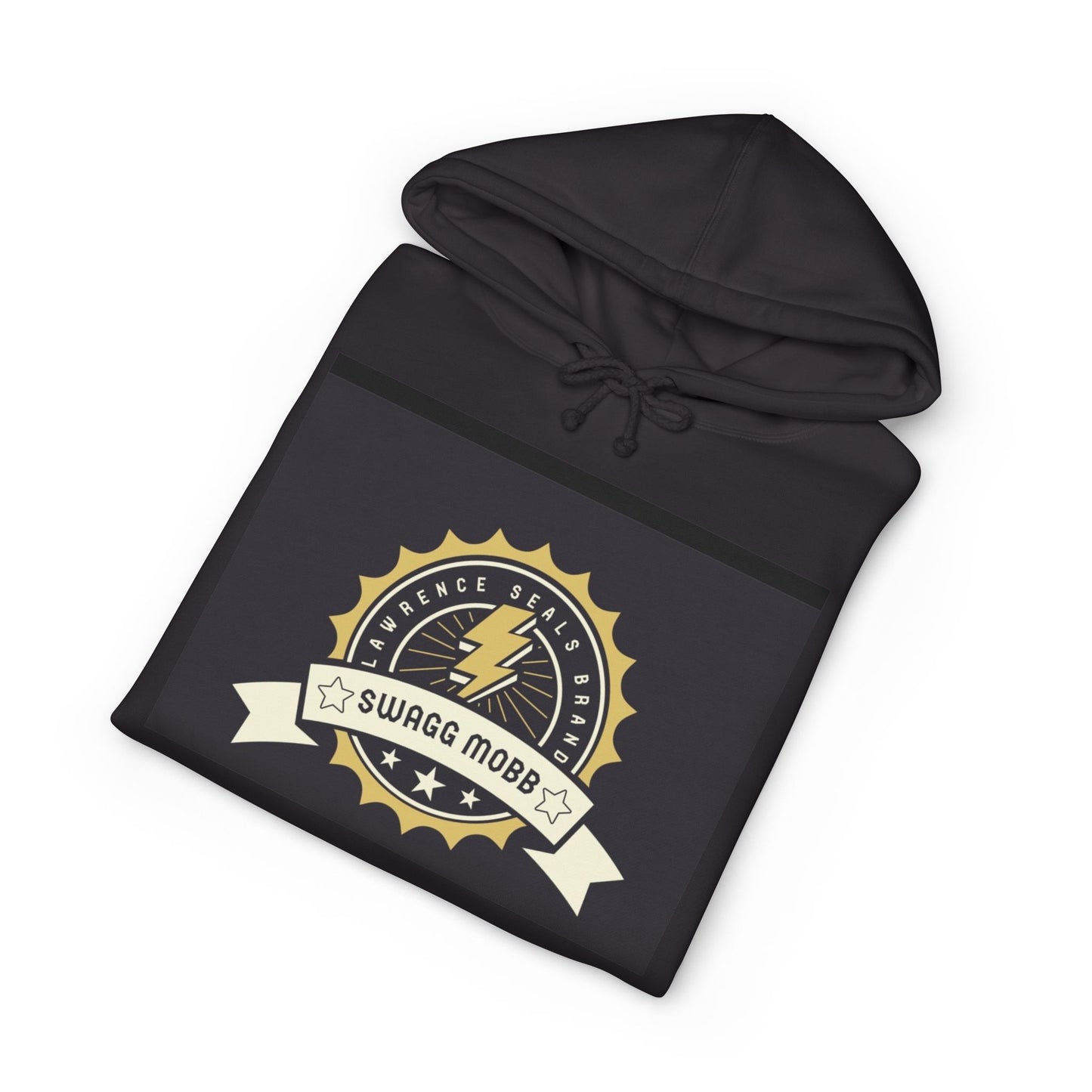 Swagg Mobz Lightning Logo Hoodie — Vintage Badge Graphic Hoodie