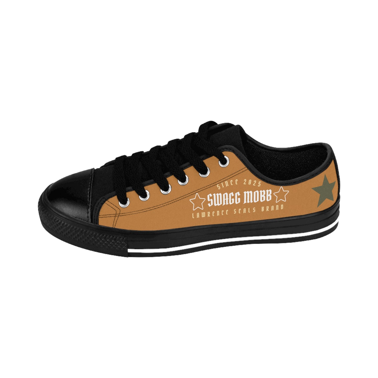 Classic Black & White Low-Top Sneakers — Men's Casual Canvas Shoes