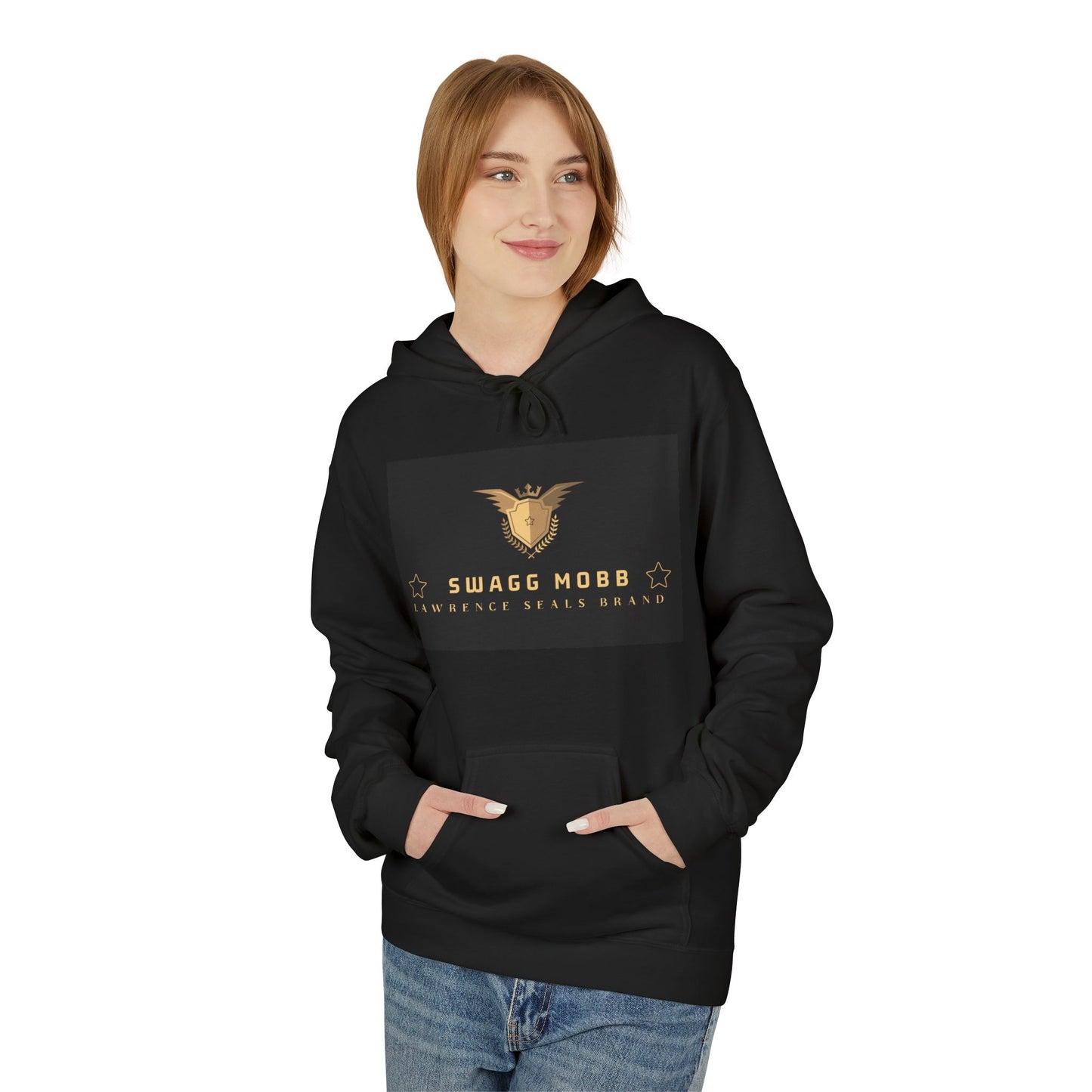 Hoodie - Swagg Mobb Gold Eagle Logo Pullover