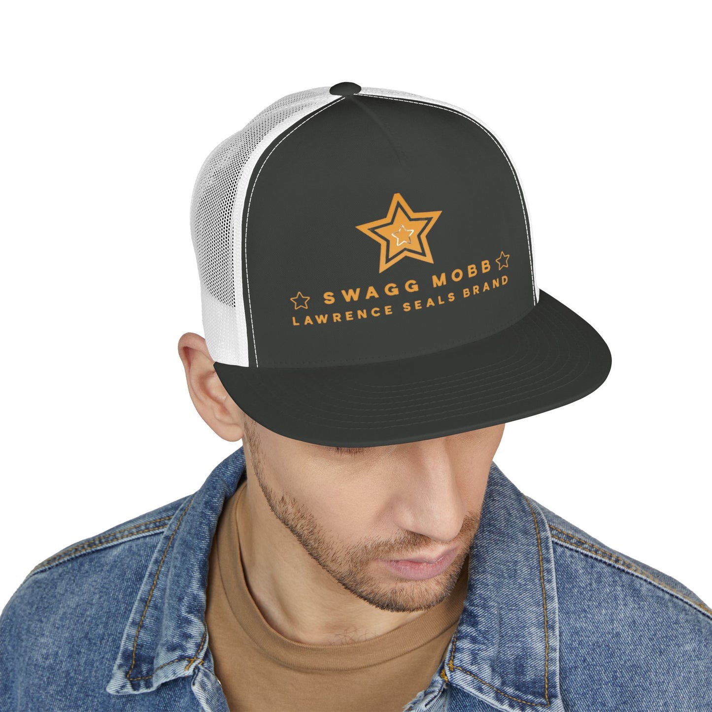 Swagg Mobb Trucker Cap – Lawrence Seals Brand Star Logo