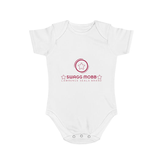 Baby Bodysuit - Pink "Swagg Mobb" Logo Infant Onesie