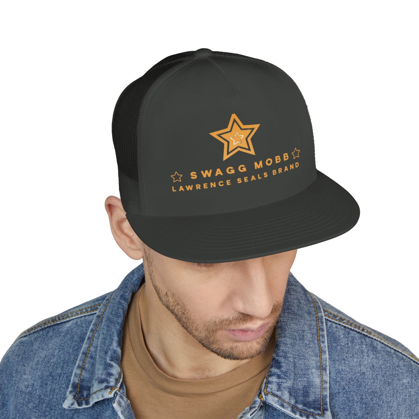 Swagg Mobb Trucker Cap – Lawrence Seals Brand Star Logo